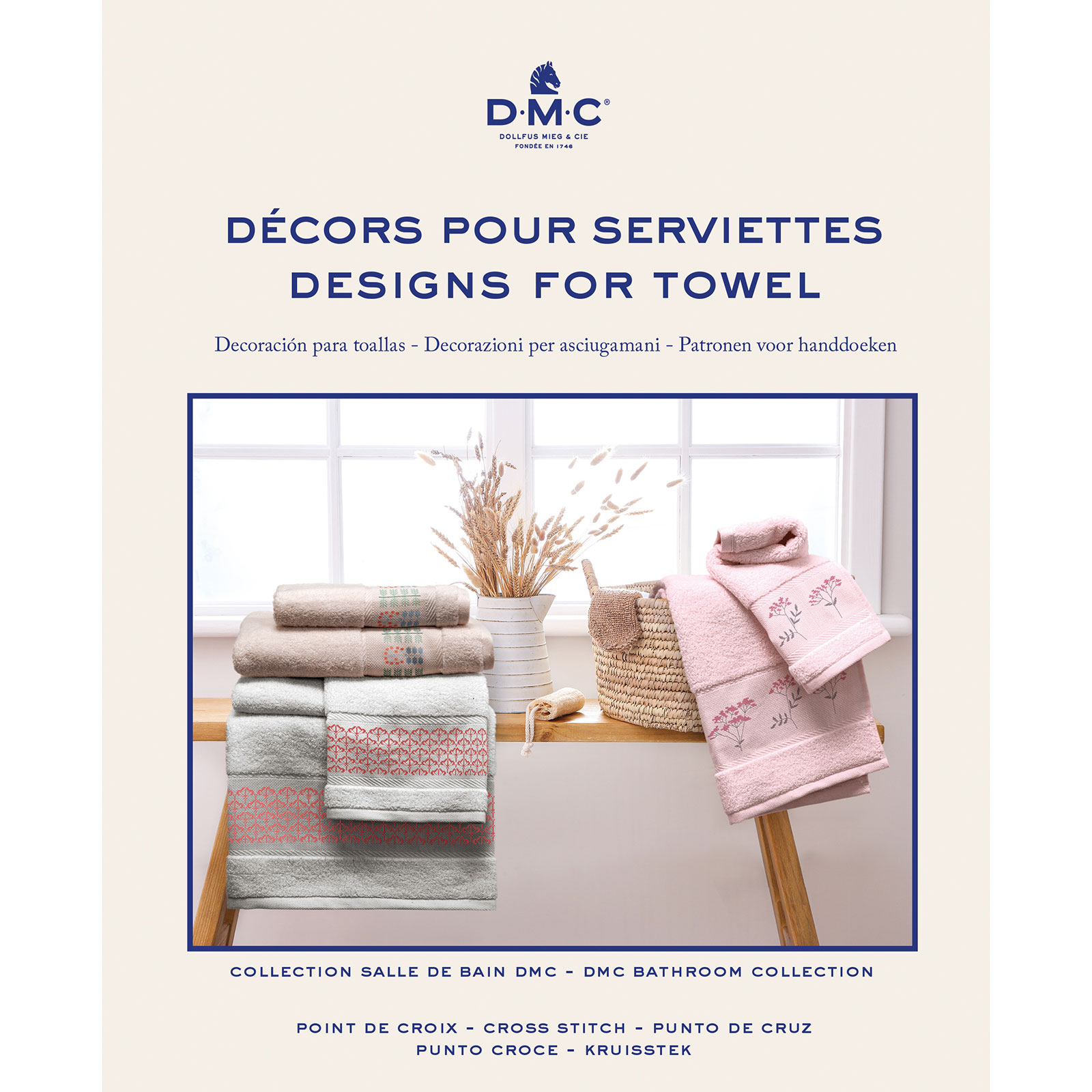 DMC 15840 Boek Patronen voor handdoeken FR/EN/NL - STUK