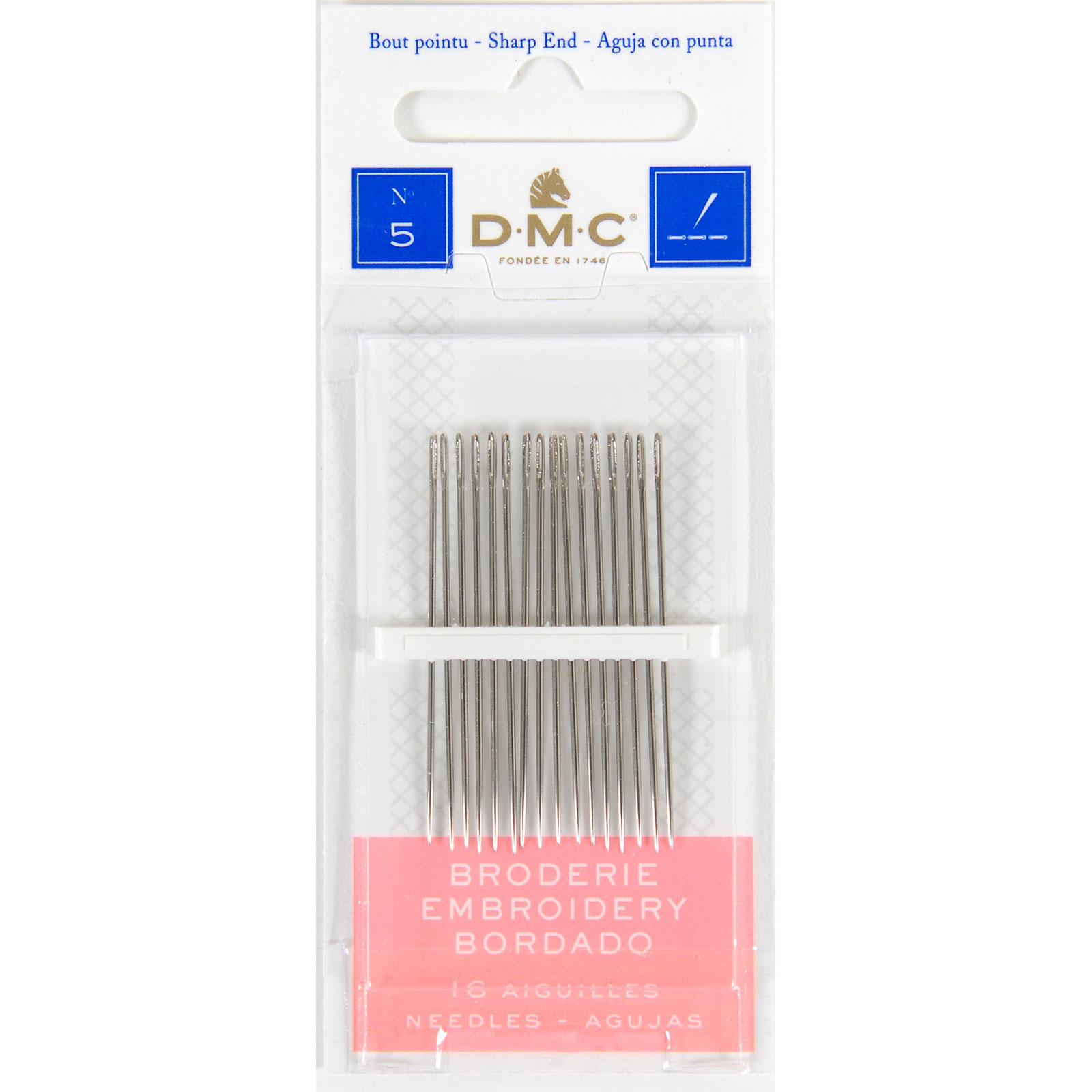 Dmc 1765/4 Borduurnaalden met punt 5, 16 stuks - STUK