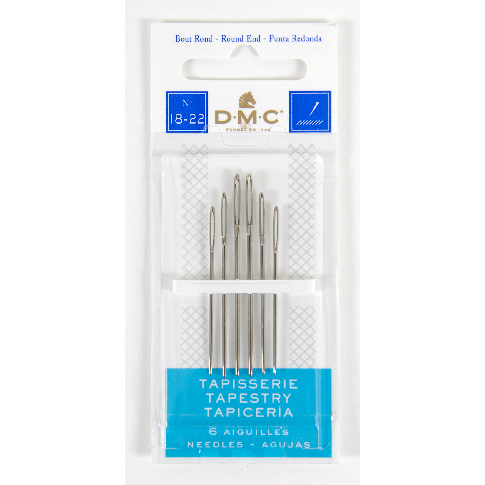 Dmc 1767/3 Tapestry borduurnaalden met ronde punt 18 t/m 22, 6 stuks assorti - STUK