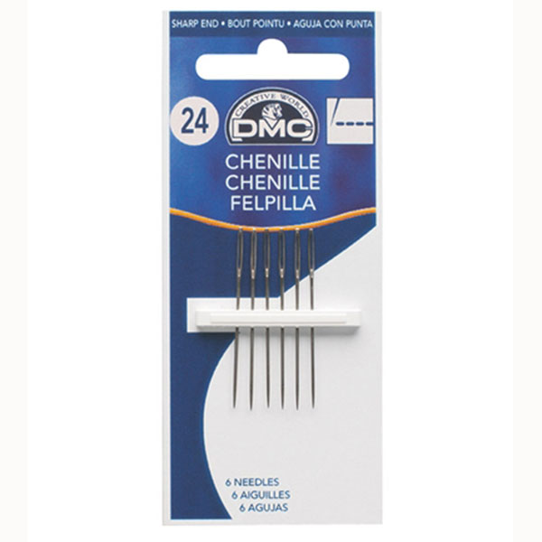 Dmc 1768/4 Chenille borduurnaalden met groot oog en scherpe punt 22, 6 stuks - STUK
