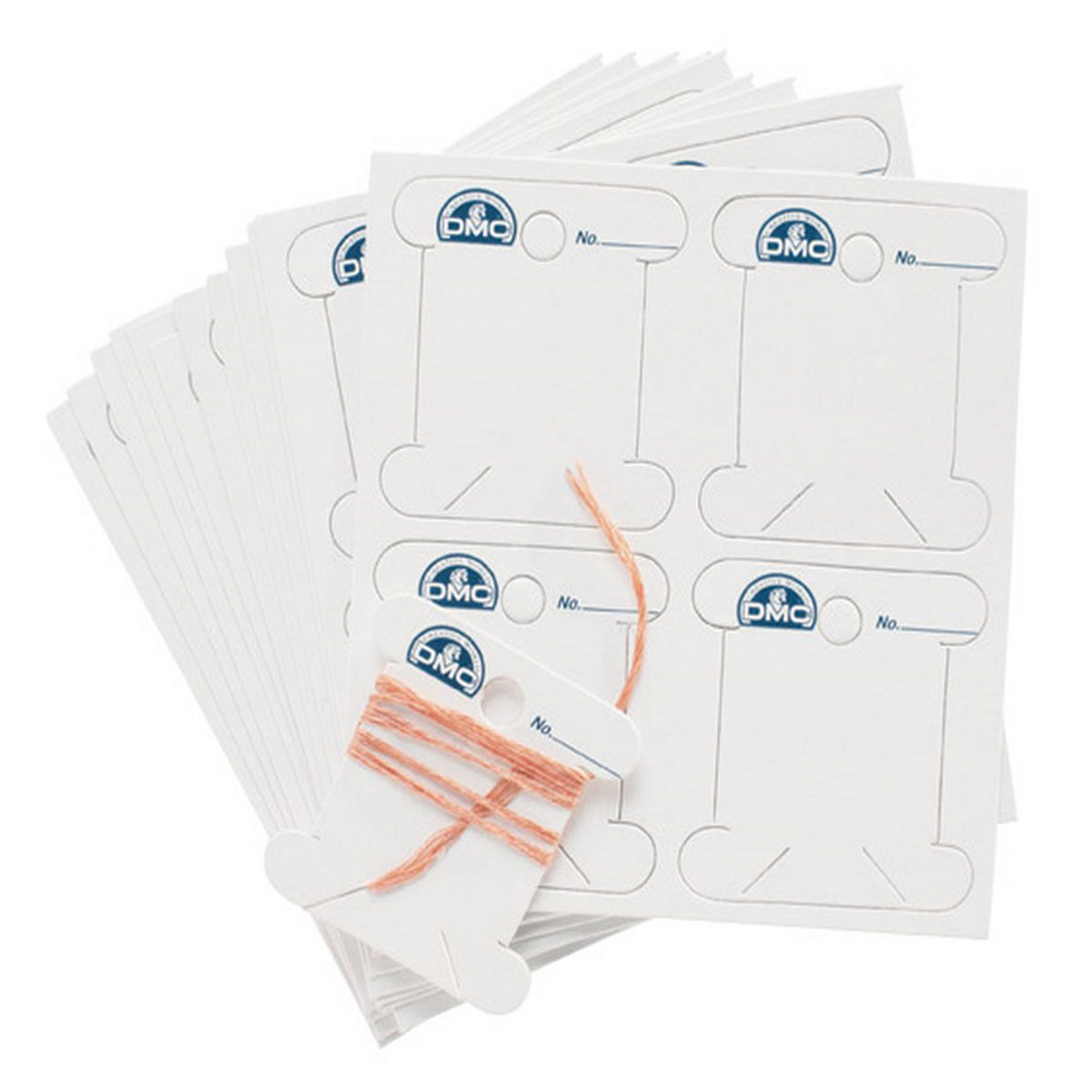 DMC 6101/12 Wikkelkaartjes karton voor borduurgarens, 56 stuks - STUK