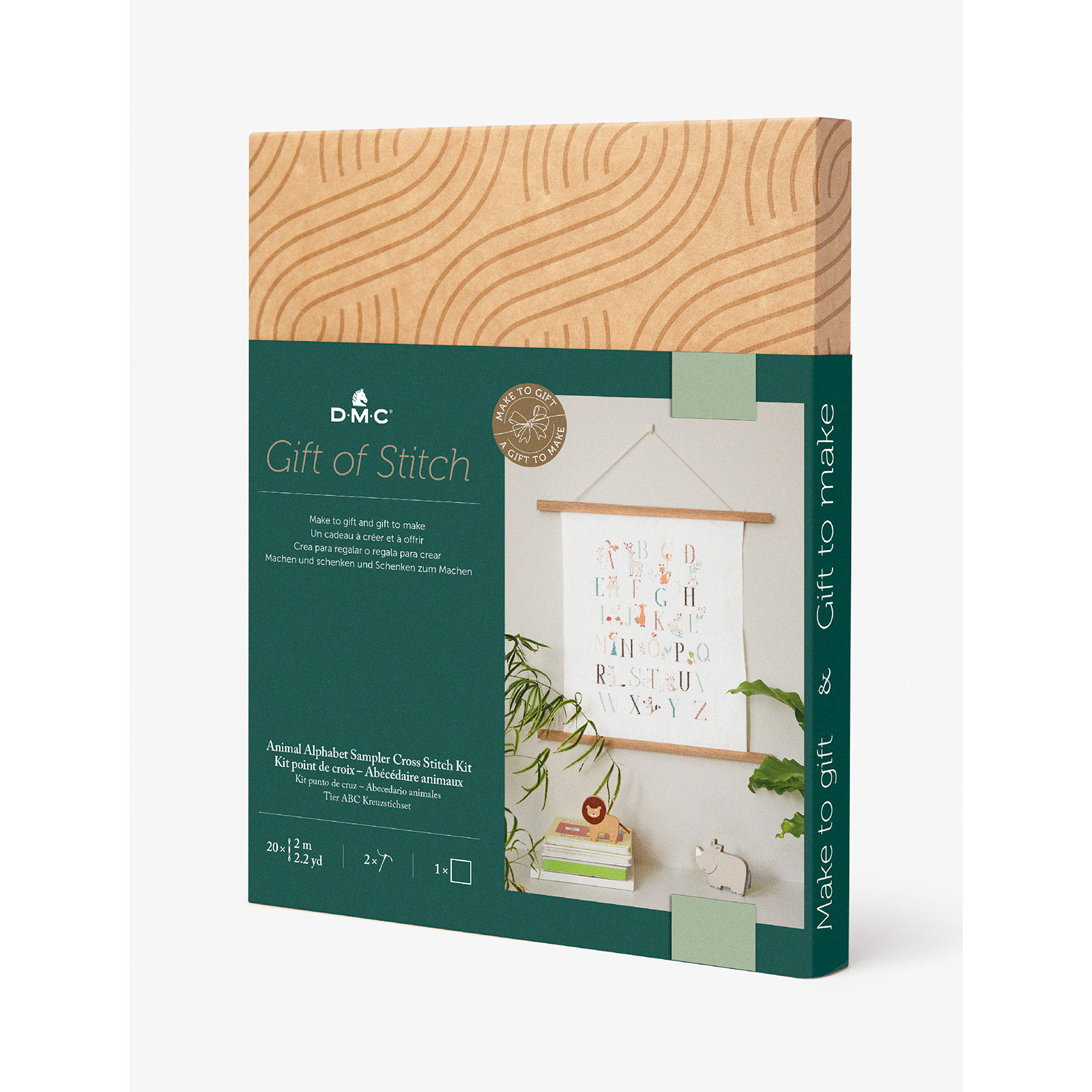 DMC BK1969 Kruissteek borduurpakket Alfabet met dieren - STUK