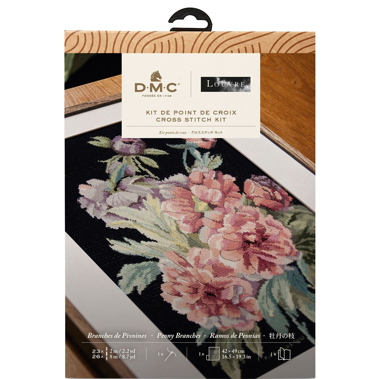 DMC BK1972/81 Borduurpakket Peony Branches 27,5 x 35cm - STUK