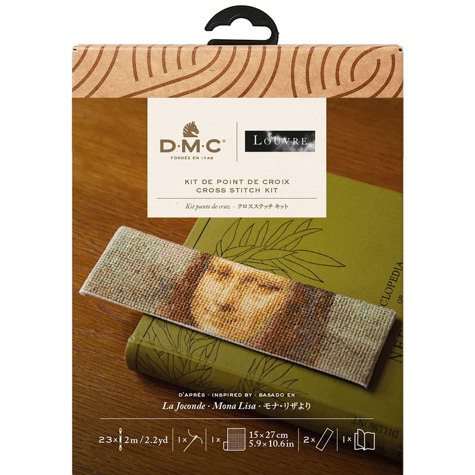 DMC BK1973/81 Borduurpakket Bladwijzer Mona Lisa 5x17cm - STUK