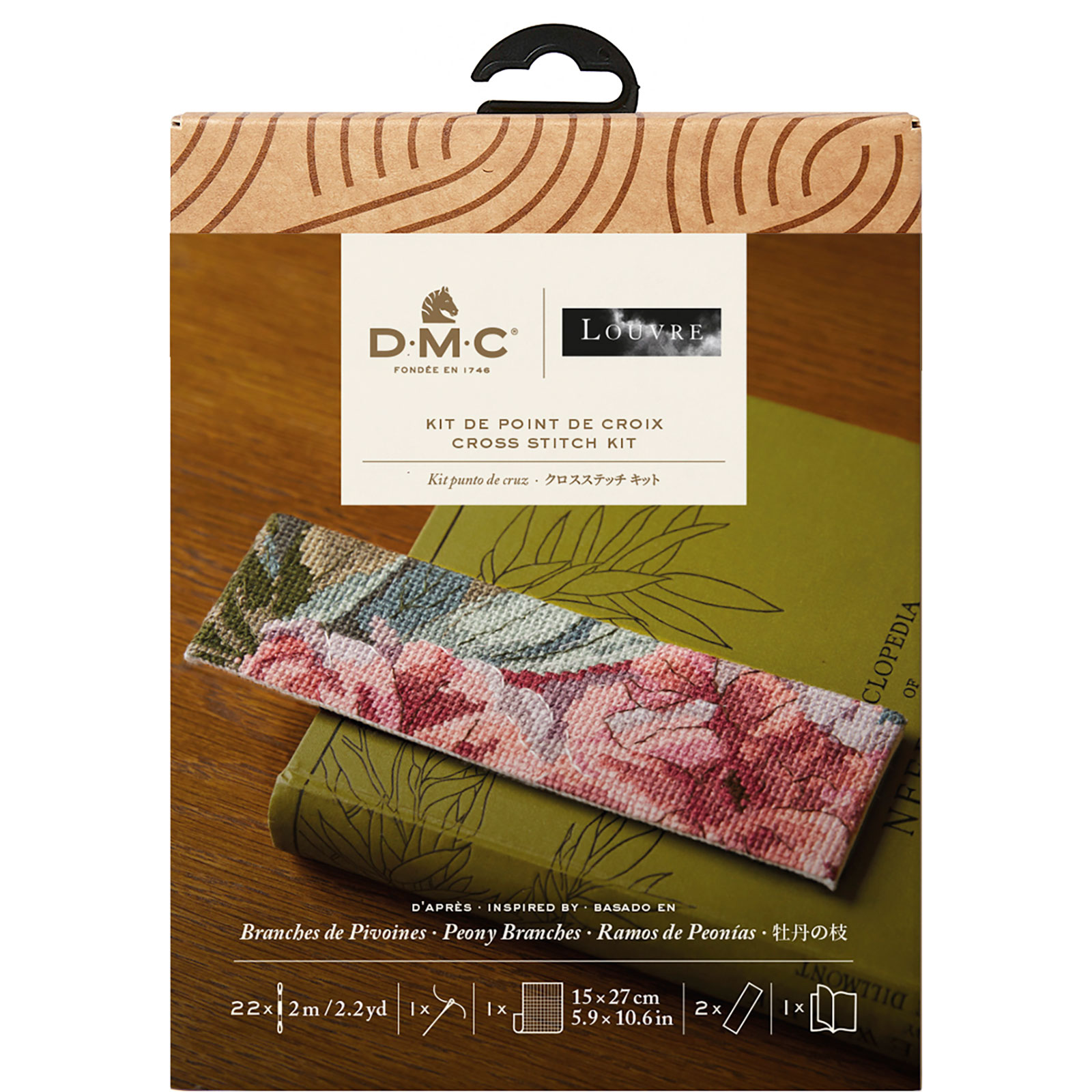 DMC BK1974/81 Borduurpakket Bladwijzer Peony Branches 5x17cm - STUK