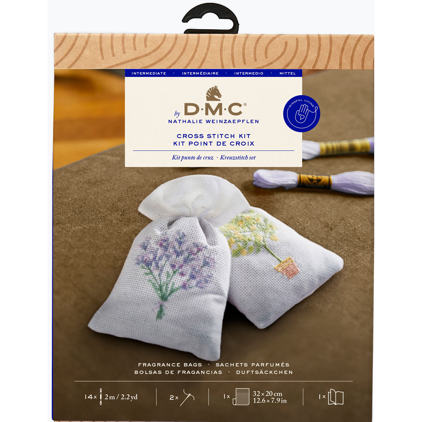 DMC BK1981 Borduurpakket Geurzakjes 2 zakjes 13x8,5cm - STUK