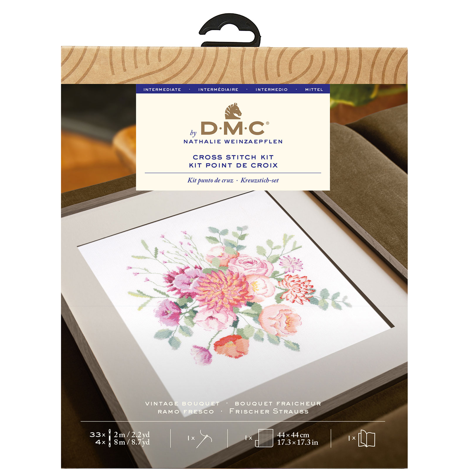 DMC BK1990 Borduurpakket Vintage Bouquet 28,5x28,2cm - STUK