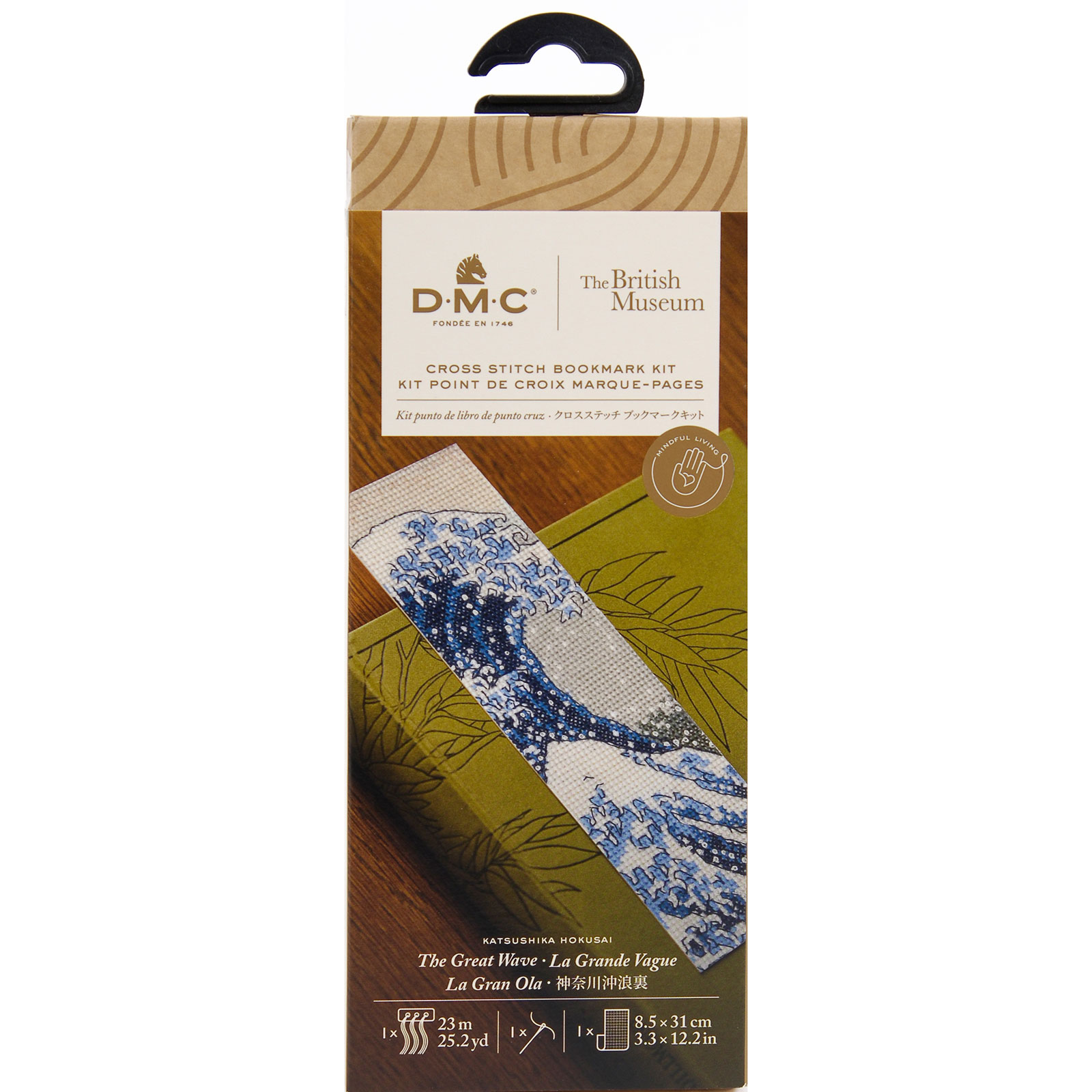 DMC BL1146/RE/73 Borduurpakket Boekenlegger The Great Wave 5.5x17.5cm - STUK
