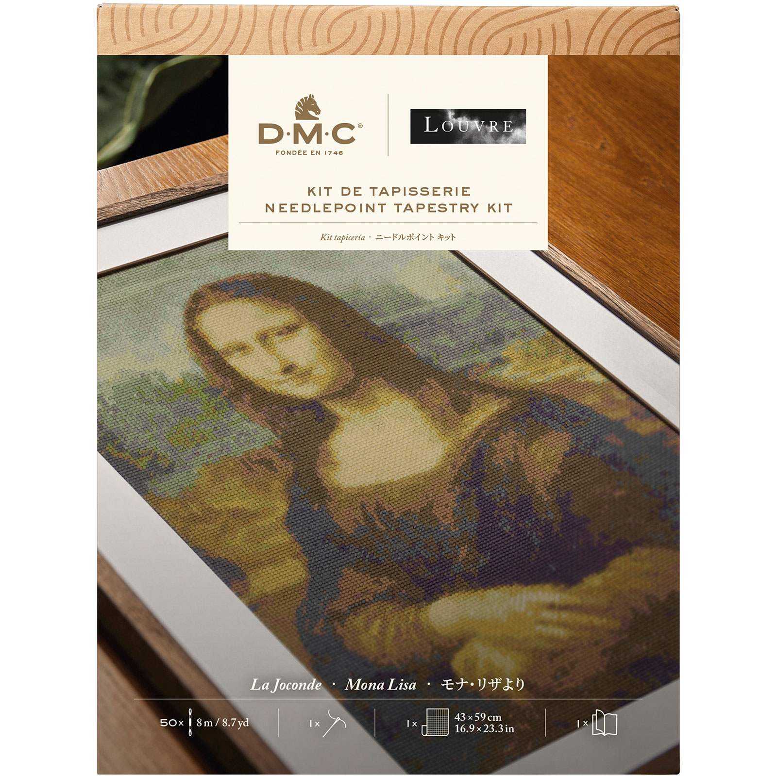 DMC C122K/81 Borduur-Tapestrypakket Mona Lisa 33x49cm - STUK