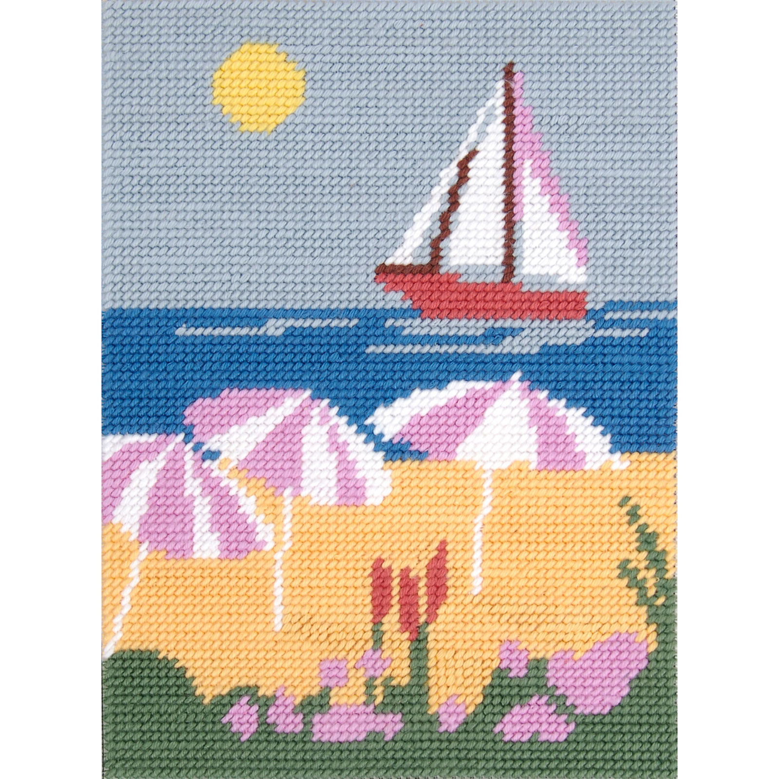 DMC C2504 Bedrukt Canvas Strand 24x30cm - STUK