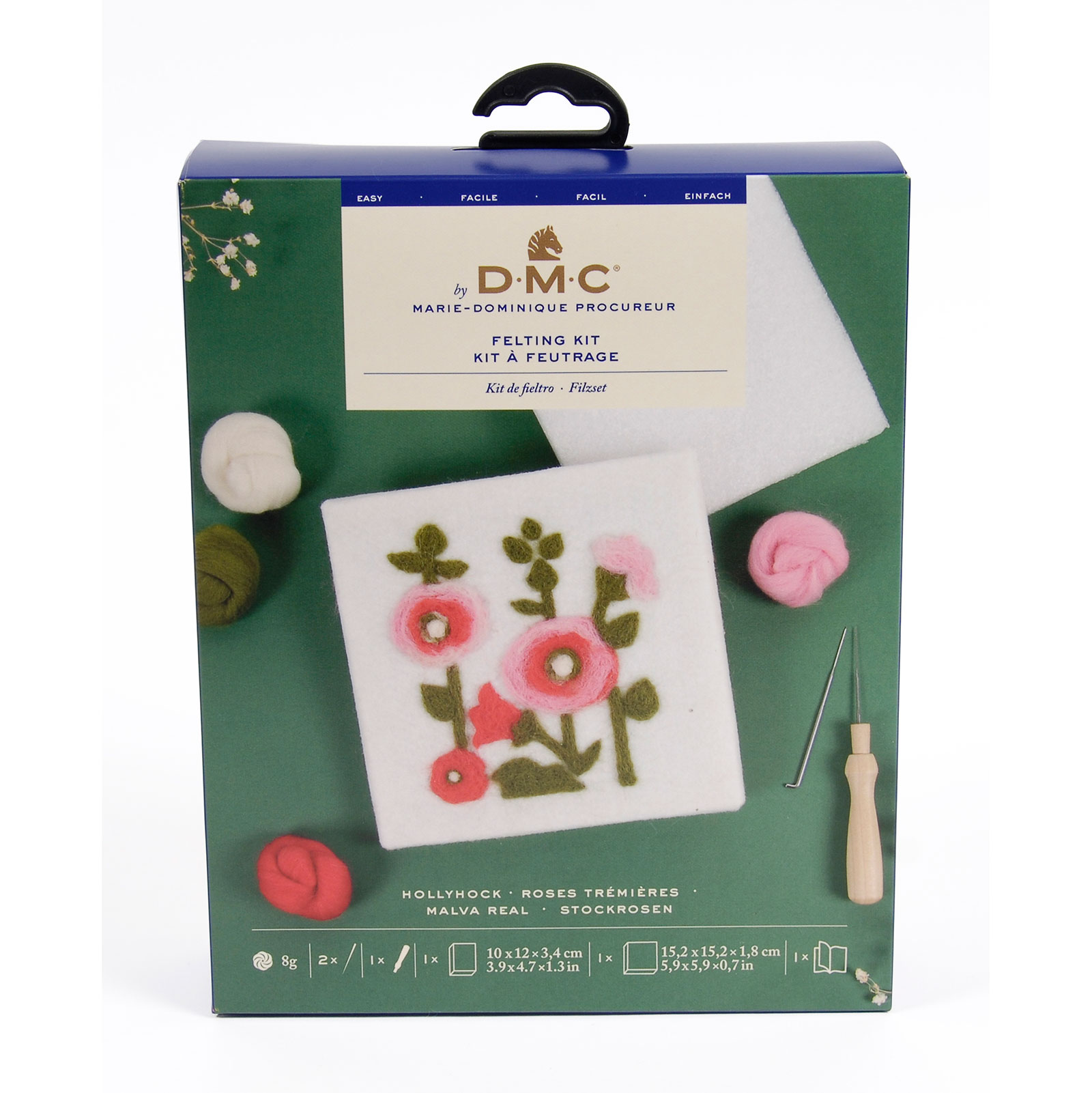 DMC FE002K Viltpakket Stokrozen 12,5x12,5cm - STUK