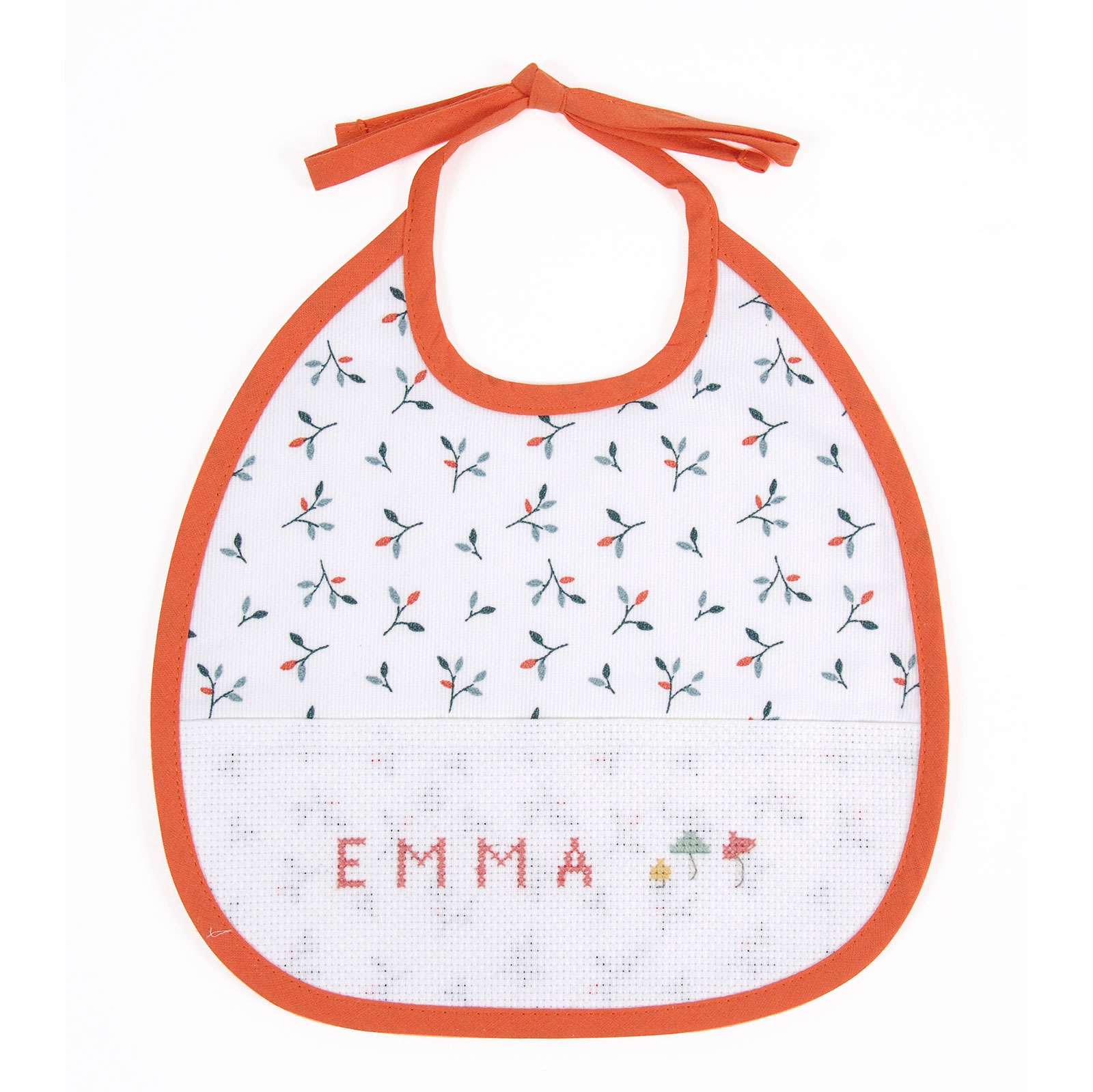 DMC RS2690 Bedrukte Slabbetje 3 maanden oranje 22x25cm - STUK