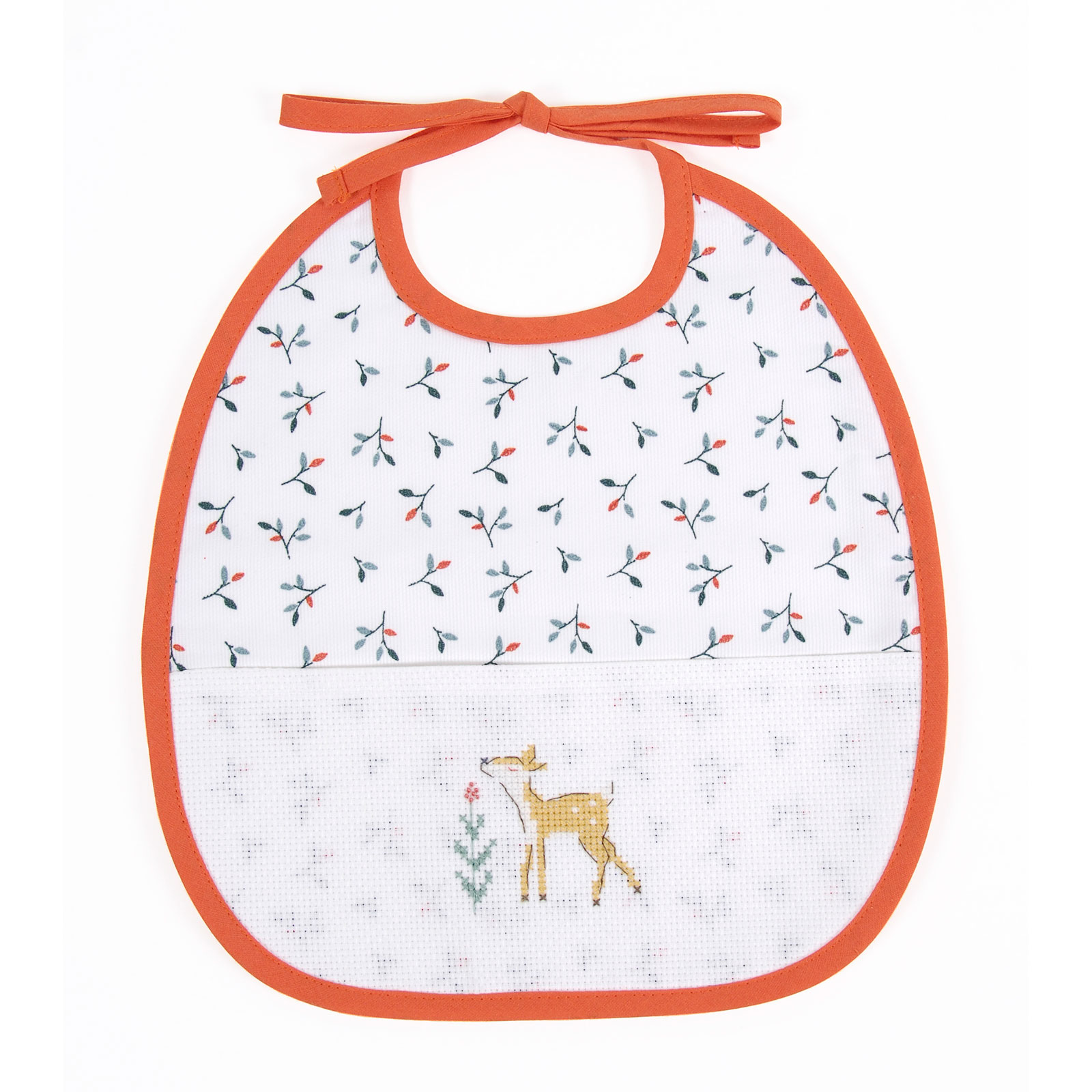 DMC RS2692 Bedrukte Slabbetje 6 maanden oranje 25x30cm - STUK