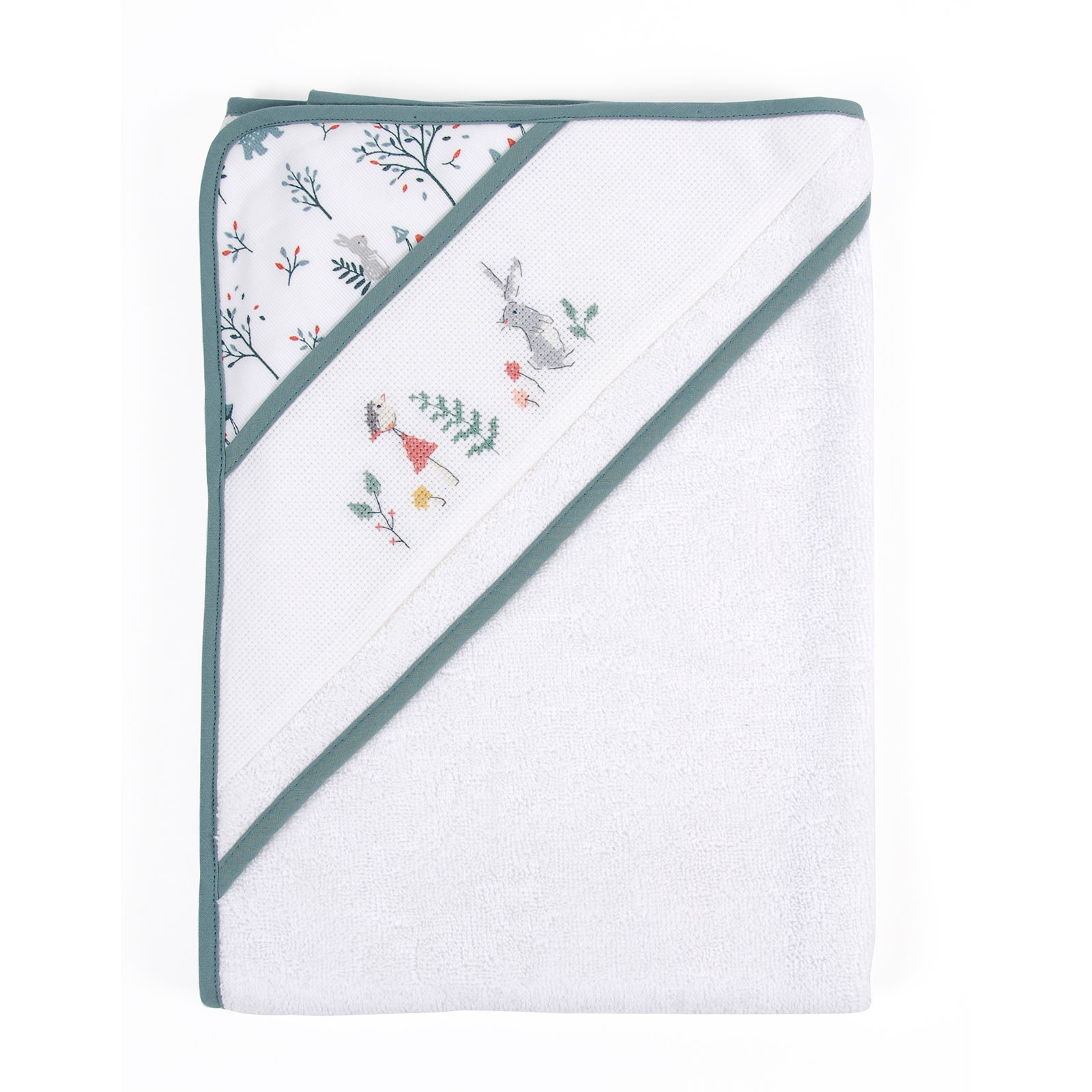 DMC RS2697 Bedrukte Badhanddoek Turquoise 72x72cm - STUK