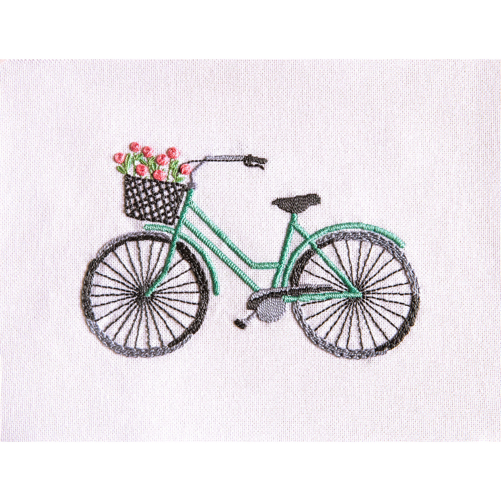 DMC TB147 Borduurpakket - Fiets Aftelstof bedrukt 18 x 12 cm - STUK