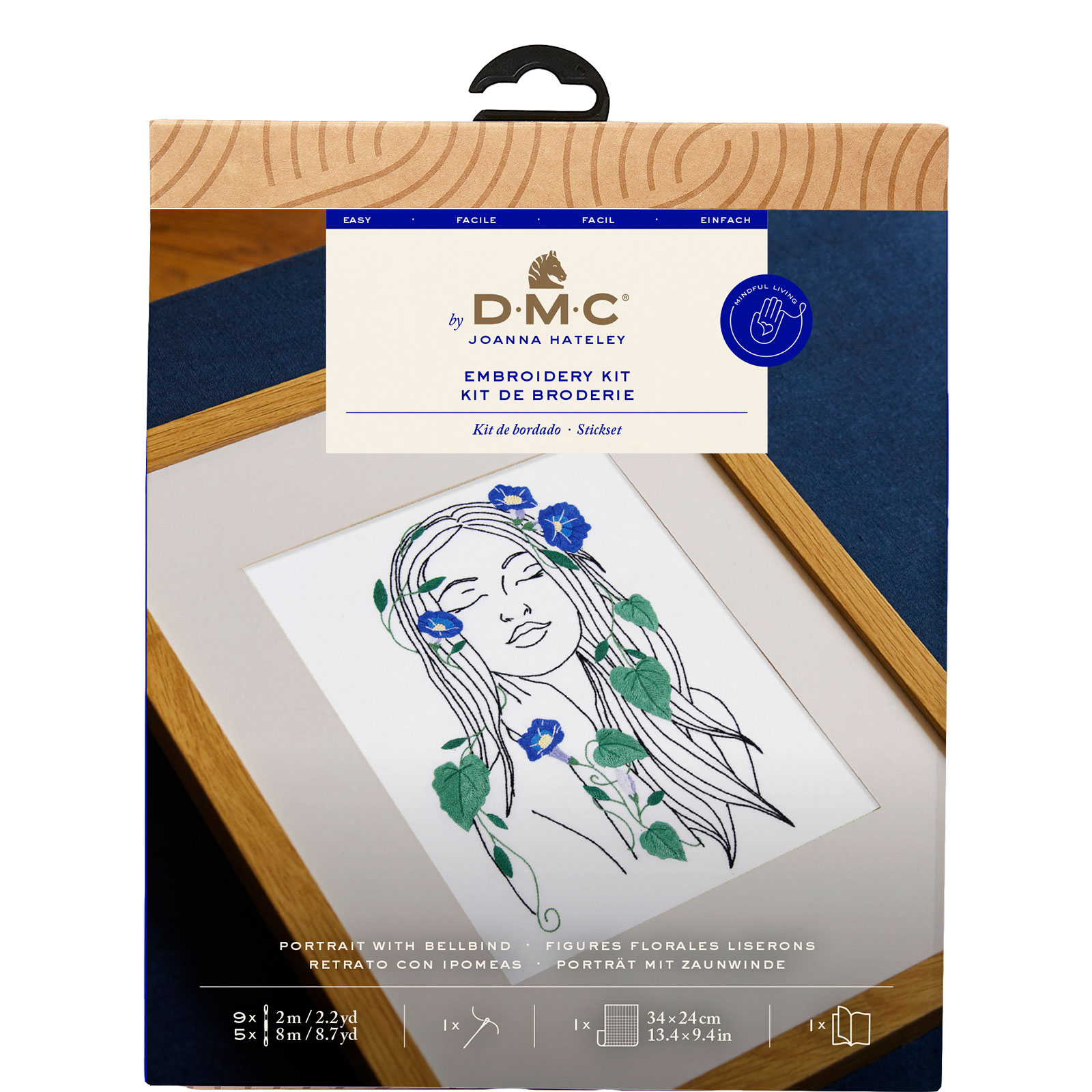 DMC TB201 Borduurpakket  Portret met Bellbind 18x28cm - STUK