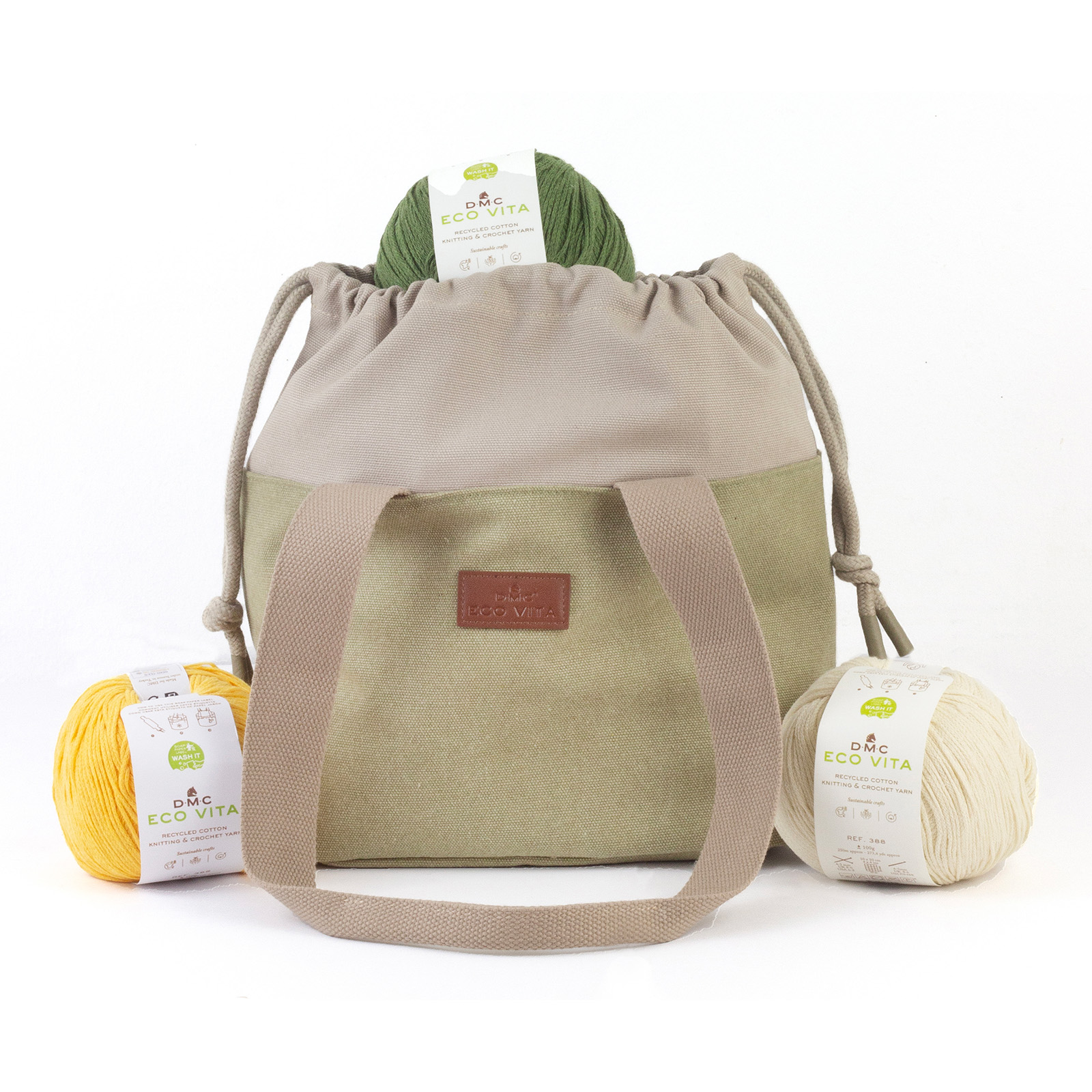 DMC U2123 Eco Vita Brei- en haaktas Outsider Tas - Khaki