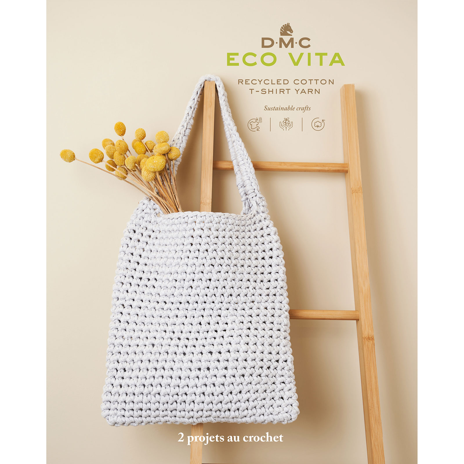 DMC 15875/1 Leaflet n.1 T-Shirt Yarn Eco Vita 2 modellen. Taal: Frans - STUK