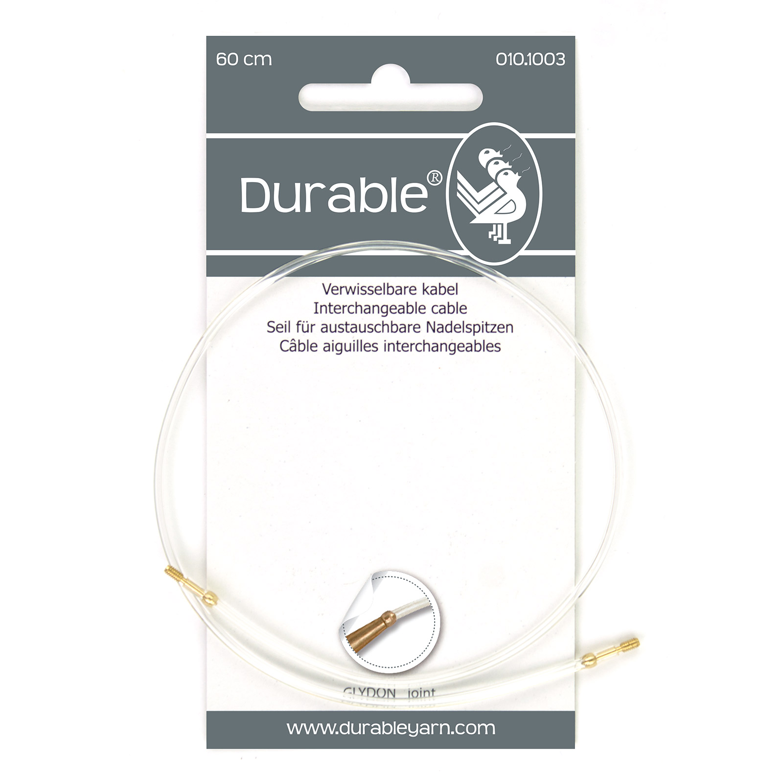 Durable 010.1003 Kabel 60cm voor verwisselbare brei- en haaknaalden - Kaart