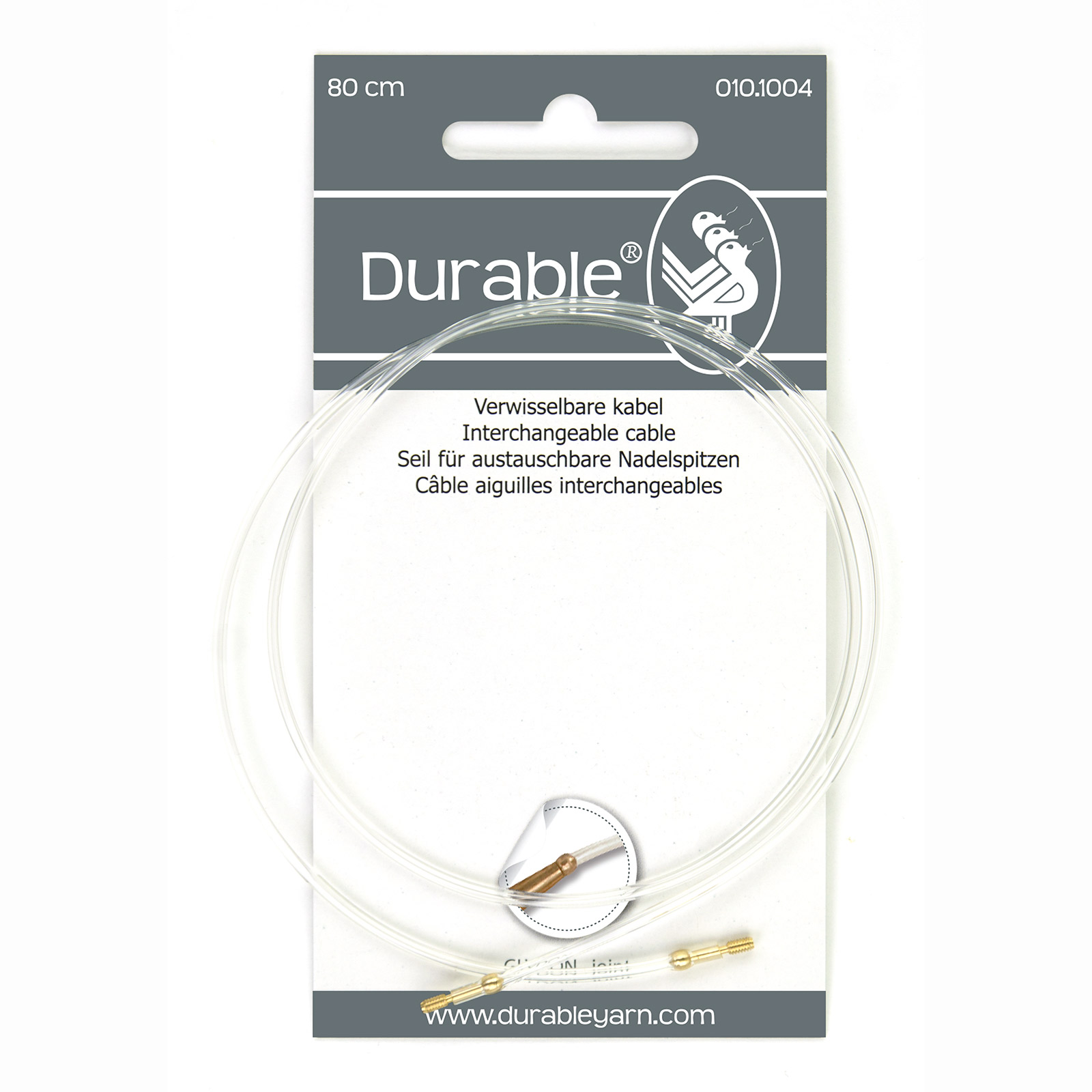 Durable 010.1004 Kabel 80cm voor verwisselbare brei- en haaknaalden - Kaart