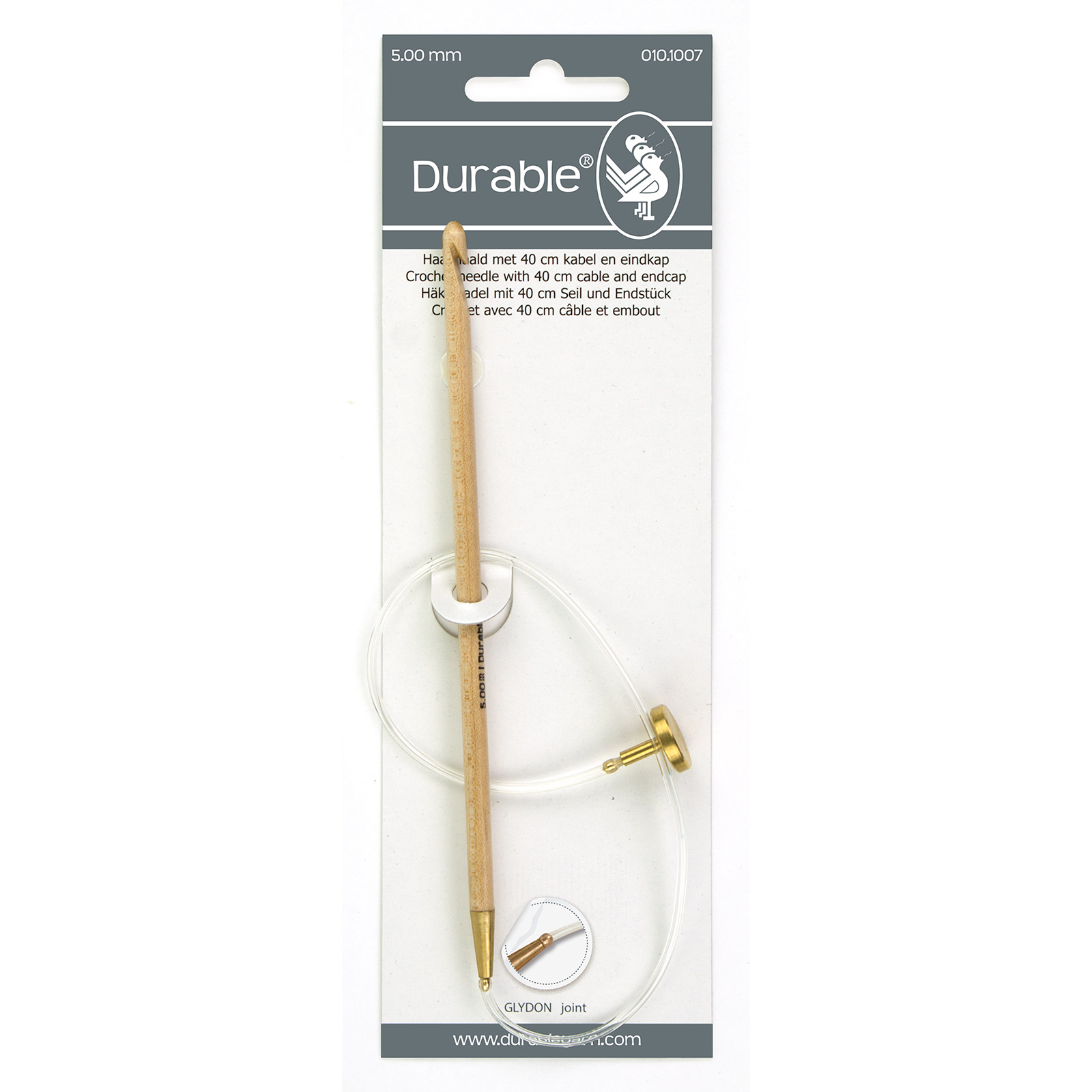 Durable 010.1007 Tunische haaknaald 15cm 5mm met 40cm kabel  - Kaart