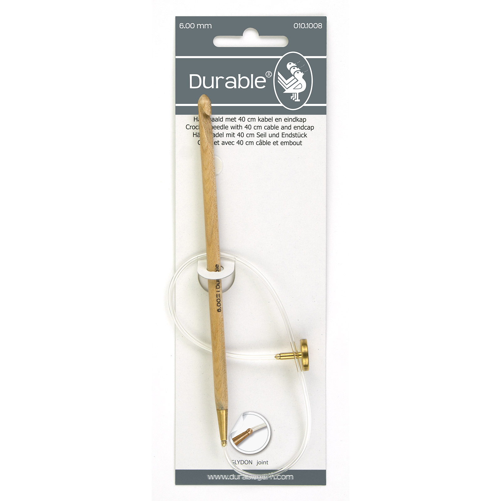 Durable 010.1008 Tunische haaknaald 15cm 6mm met 40cm kabel  - Kaart