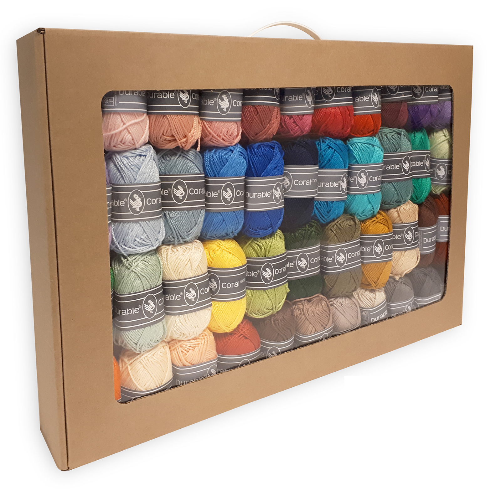 Durable 010.71ASSORTDOOS Coral Mini assortimentsdoos met 91 kleuren (1 bol per kleur) - Assortiment