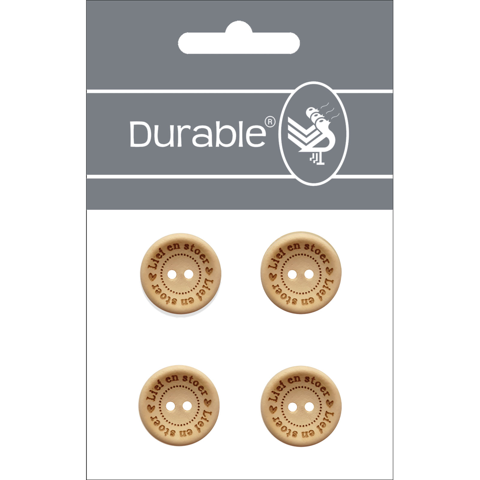 Durable 020.1044 Knoop Lief en stoer 20mm,  4 stuks - Kaart