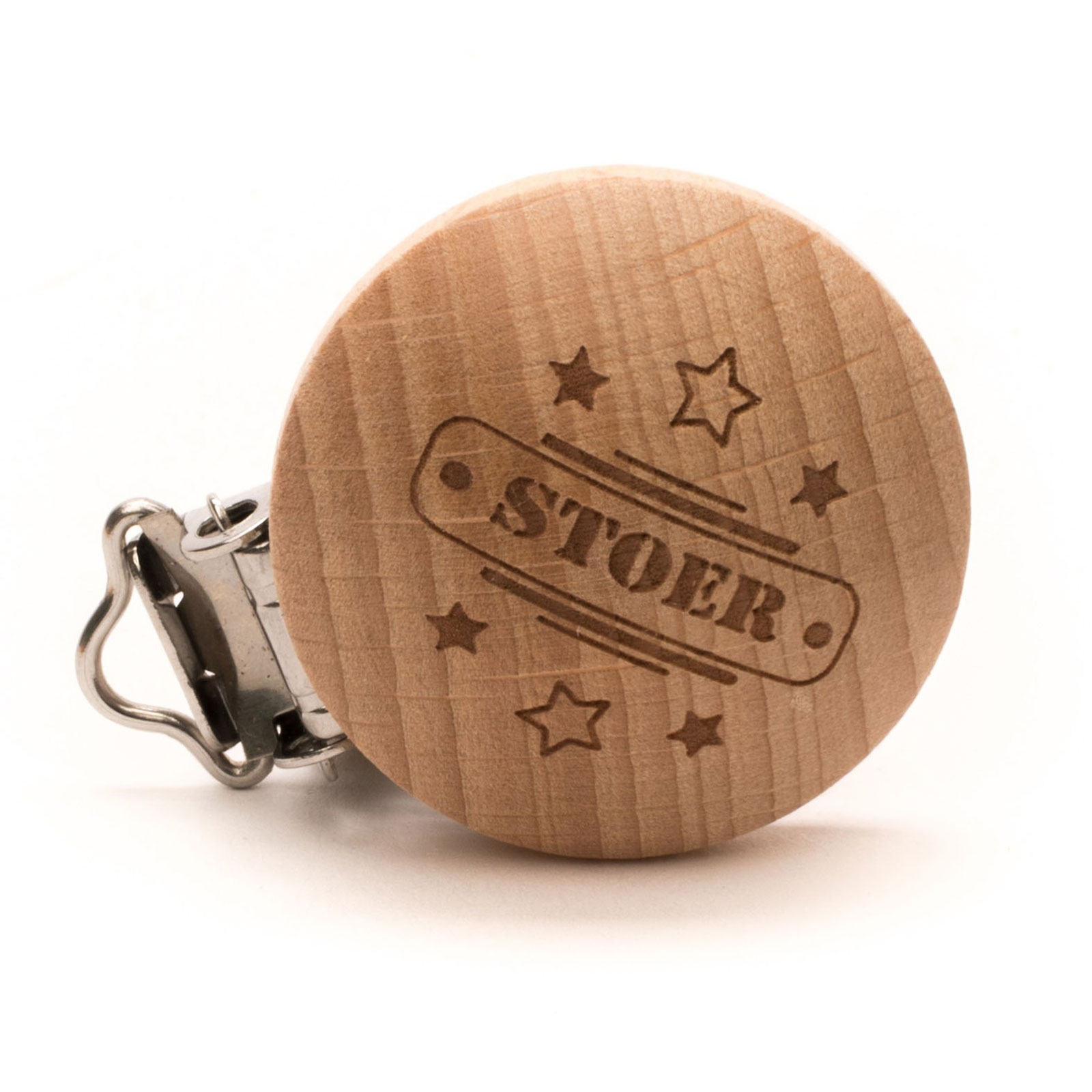 Durable 020.1057 Speenclip Stoer 30mm Beukenhout,  2 stuks - Kaart