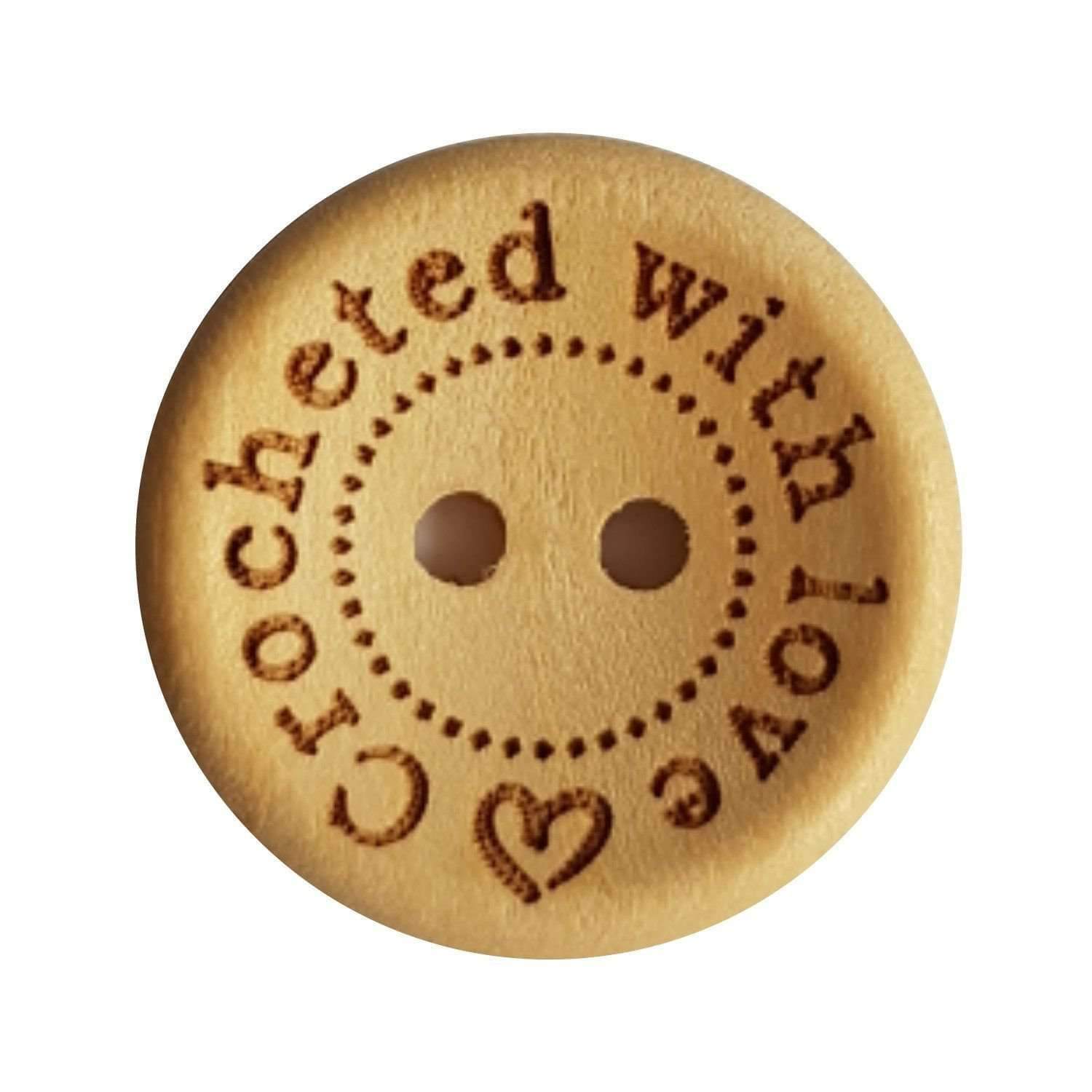 Durable 020.1109 Knoop Crocheted with love 20mm,  4 stuks - Kaart