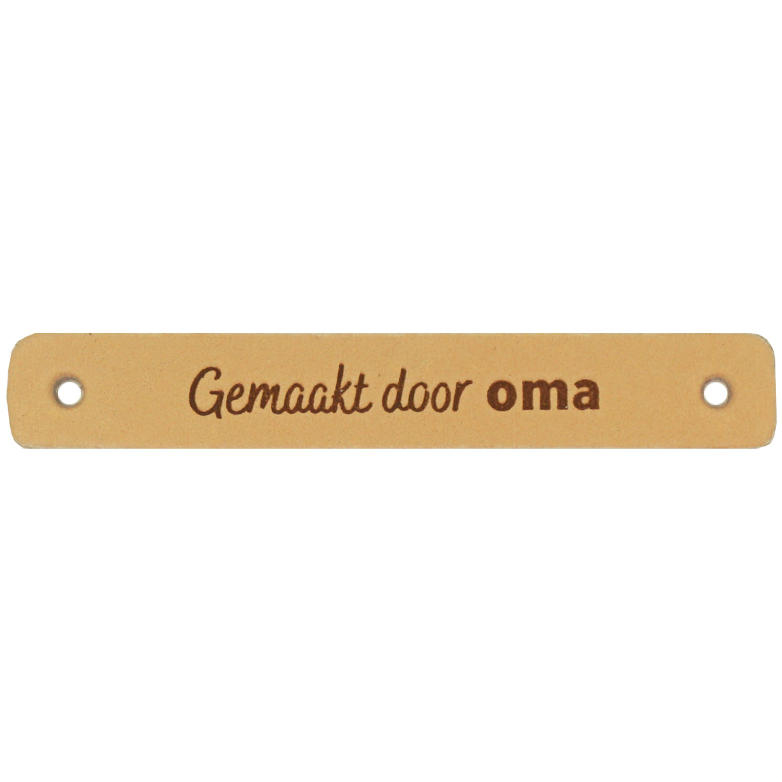 Durable 020.1182 Leren Label Gemaakt door Oma 7 x 1 cm, 2 stuks - Kleur 001