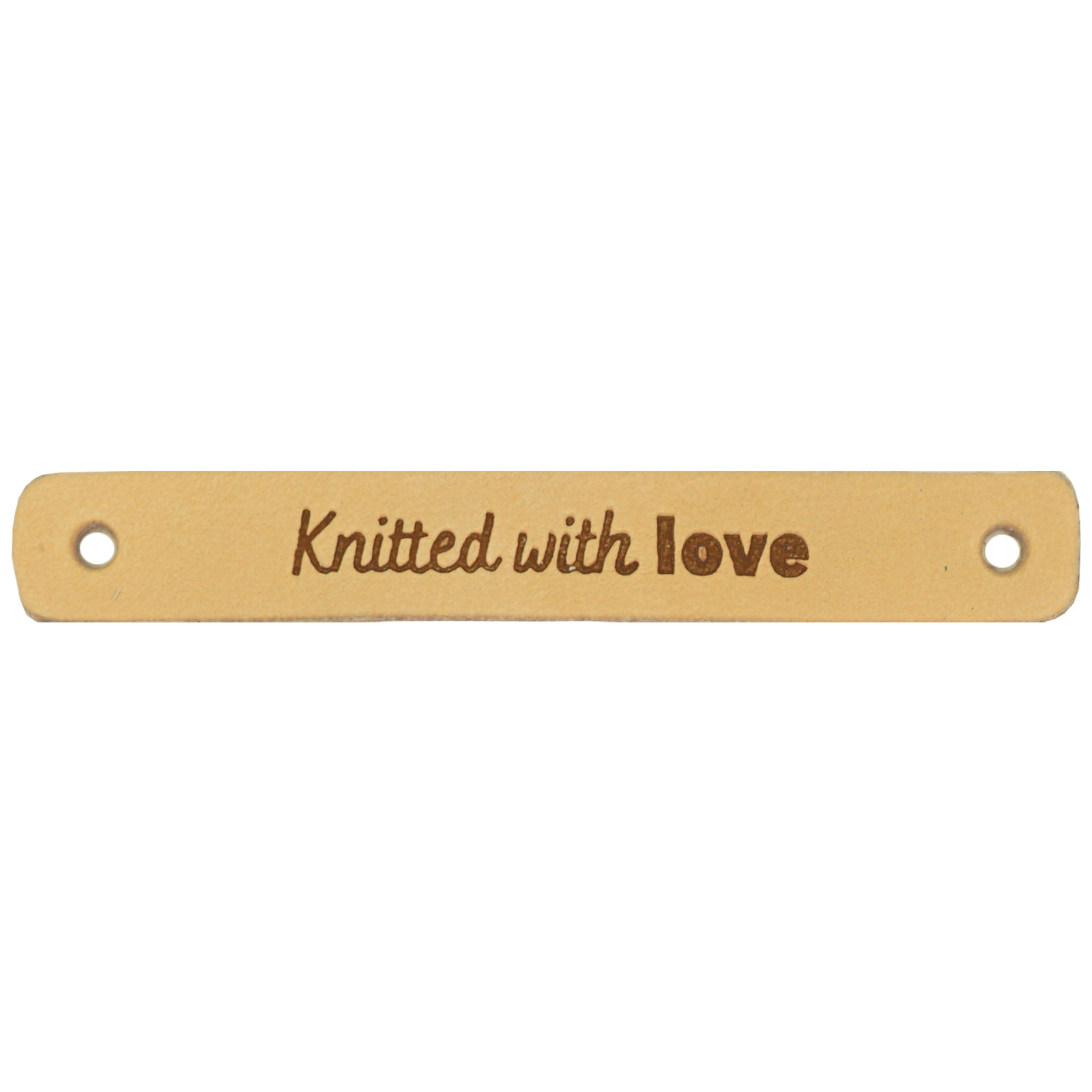 Durable 020.1189 Leren Label Knitted with Love 7 x 1 cm - Kleur 001