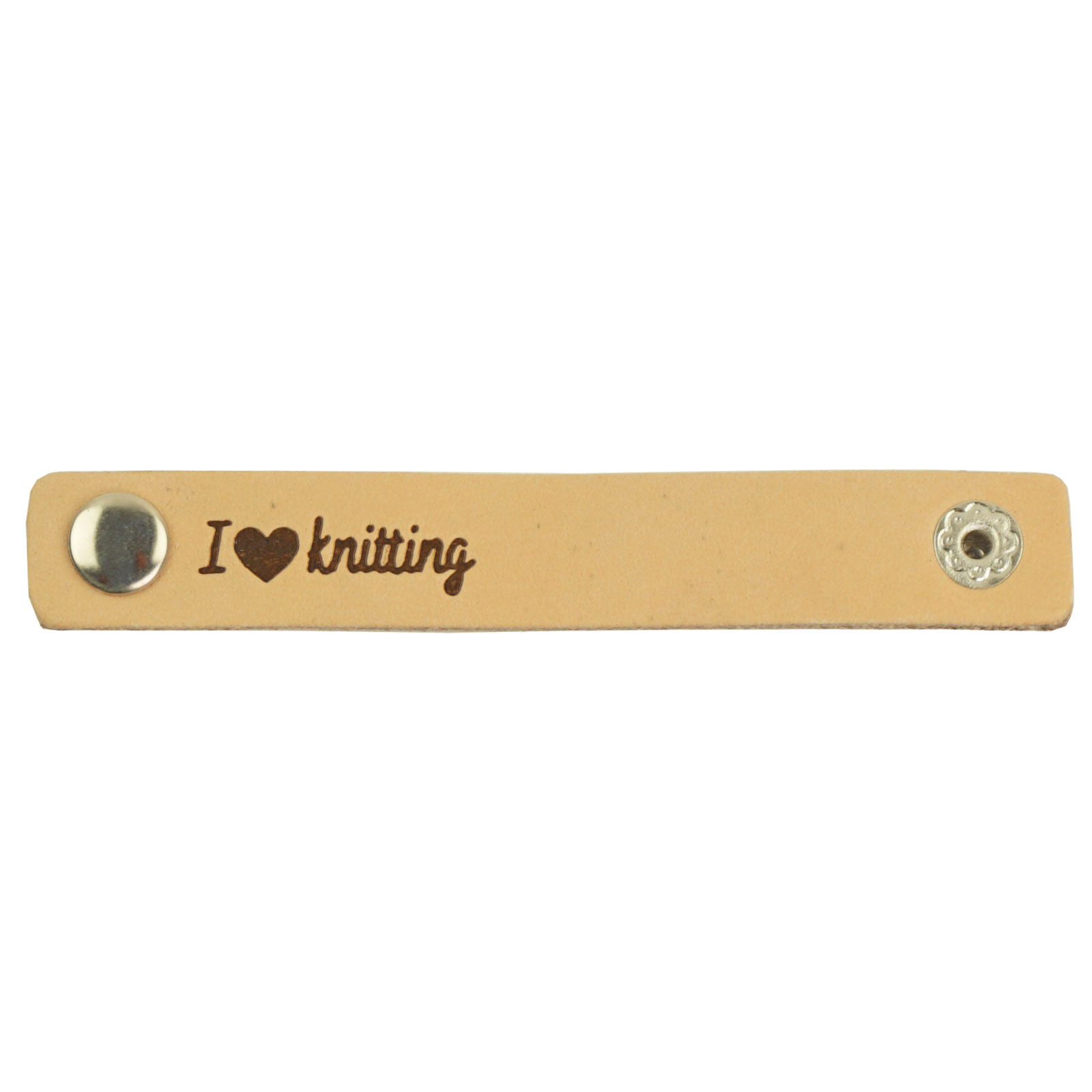 Durable 020.1200 Leren Label I Love Knitting 10 x 1,5 cm - Kleur 001