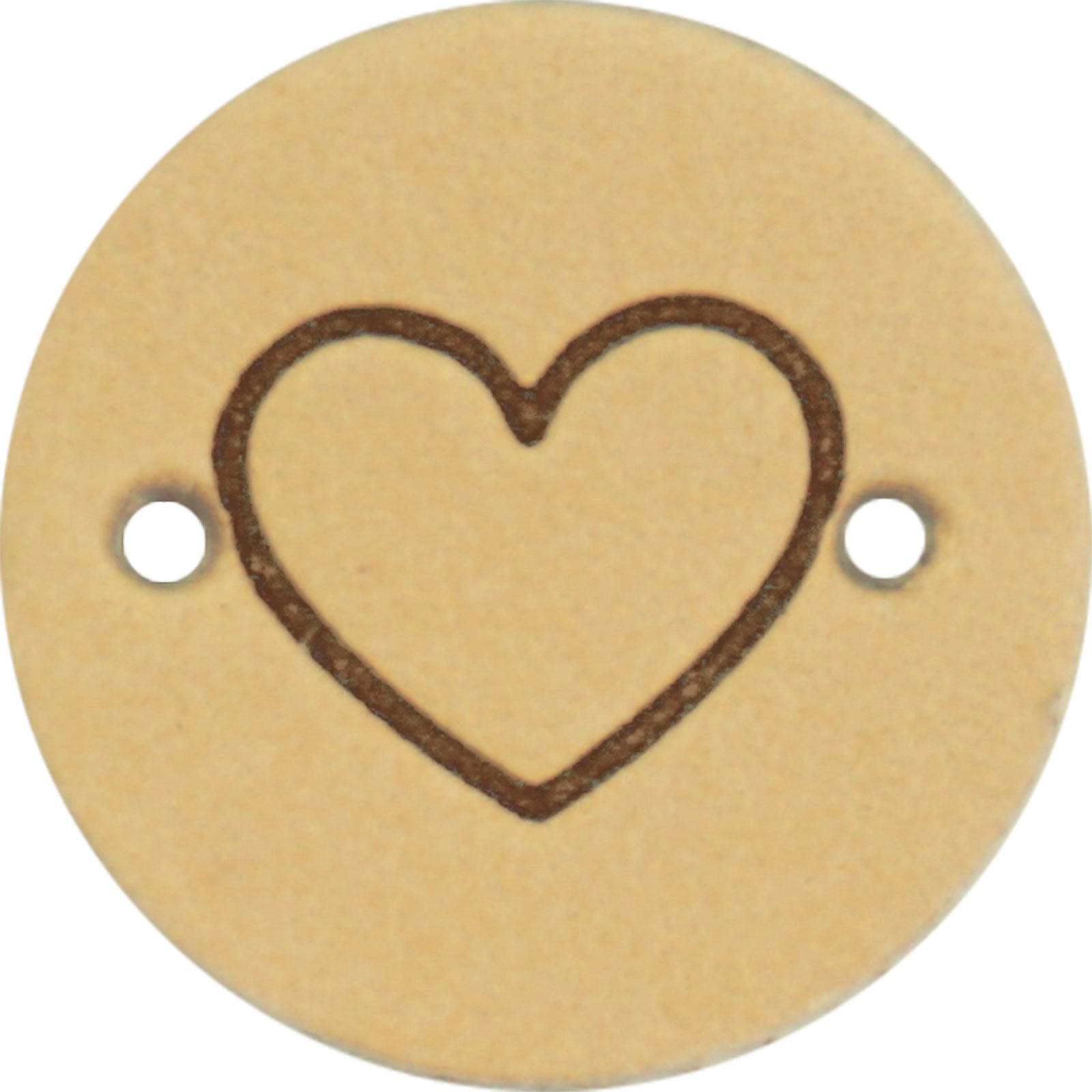 Durable 020.1237 Leren Label Heart rond 2cm - Kleur 001