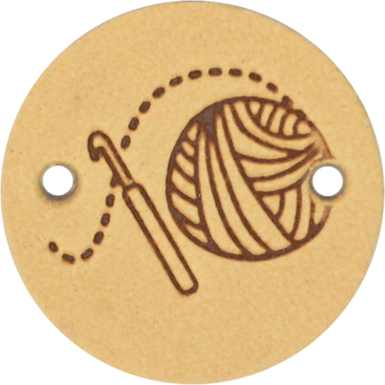 Durable 020.1248 Leren Label Crochet rond 2cm - Kleur 001