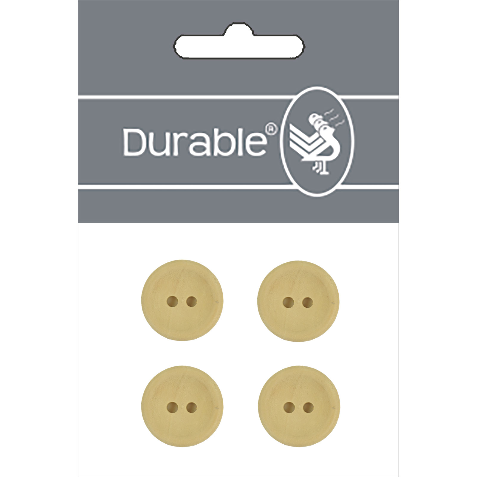 Durable 020.1298 Knoop blanco 20mm, 4 stuks - Kaart