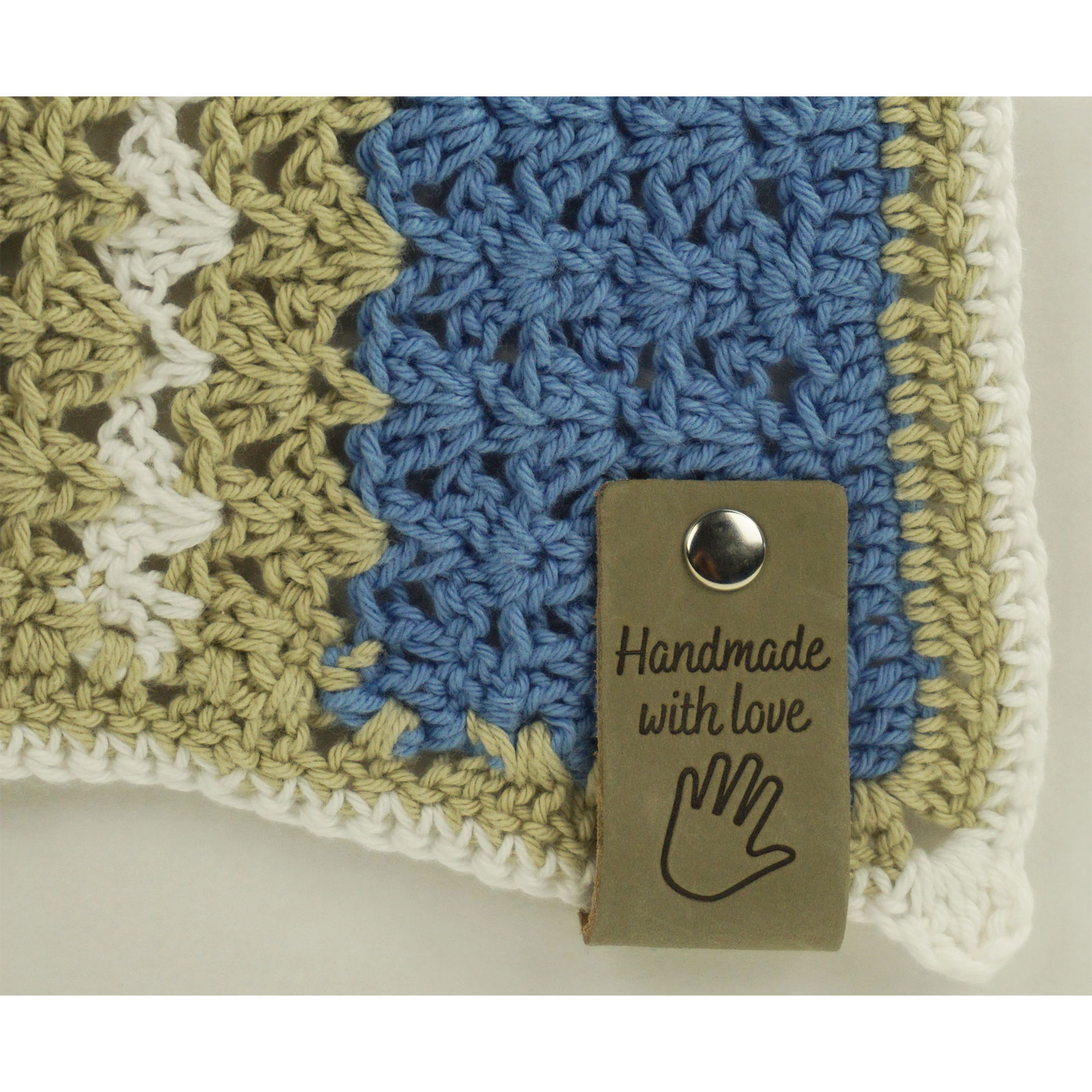 Durable 020.1328 Leren Label Made by Grandma 12x3cm  - Kleur 001