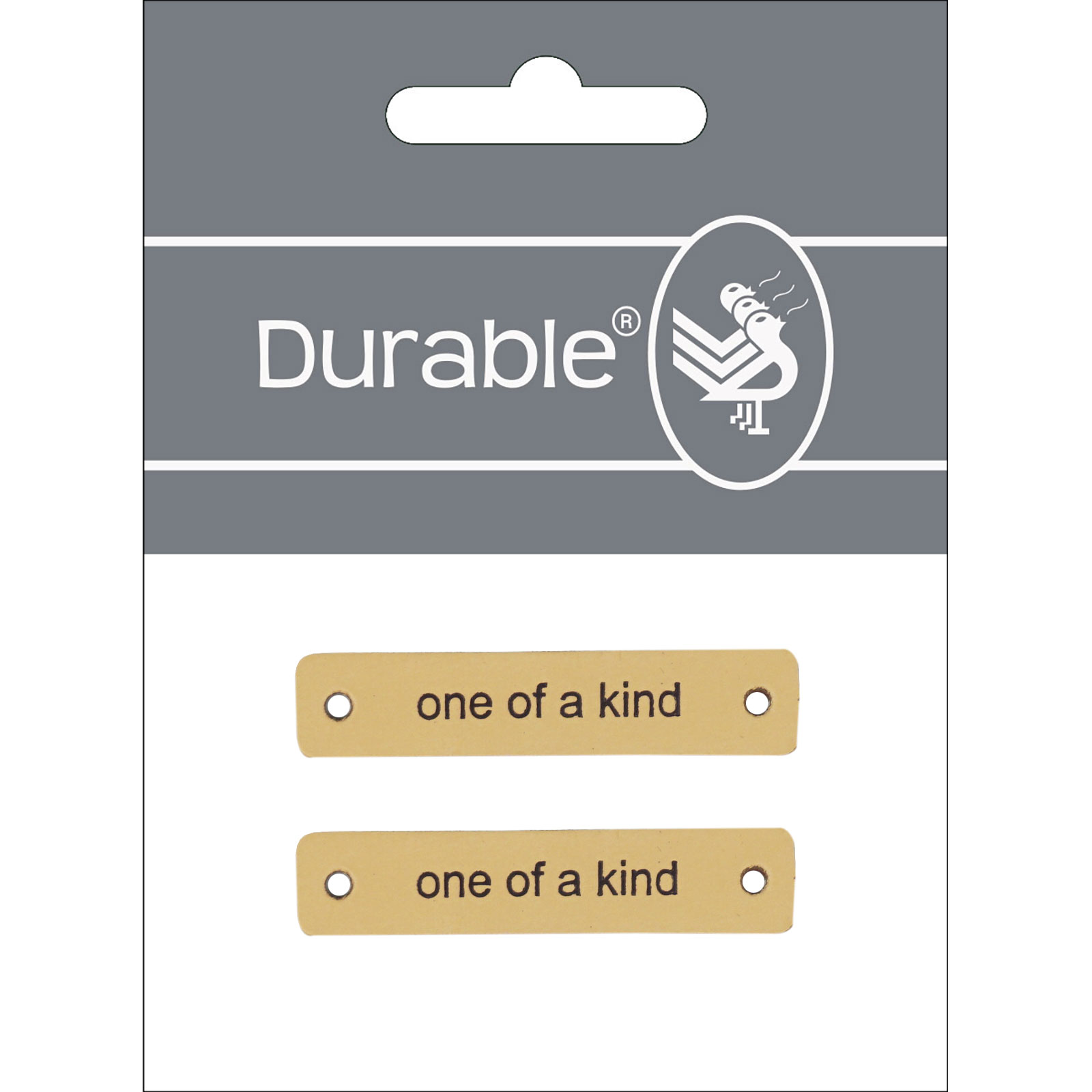 Durable 020.1333  Leren label, One of a kind, 50x10mm - Kleur 001