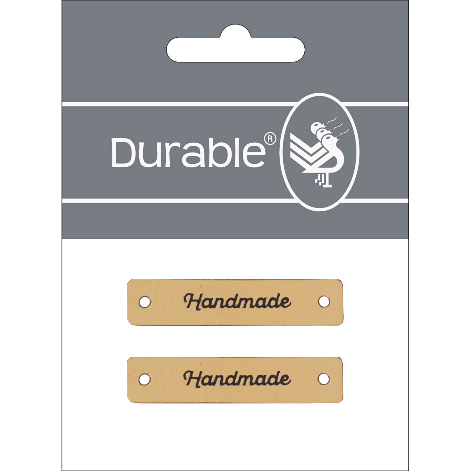 Durable 020.1335  leren label, Handmade, 50x10mm - Kleur 001