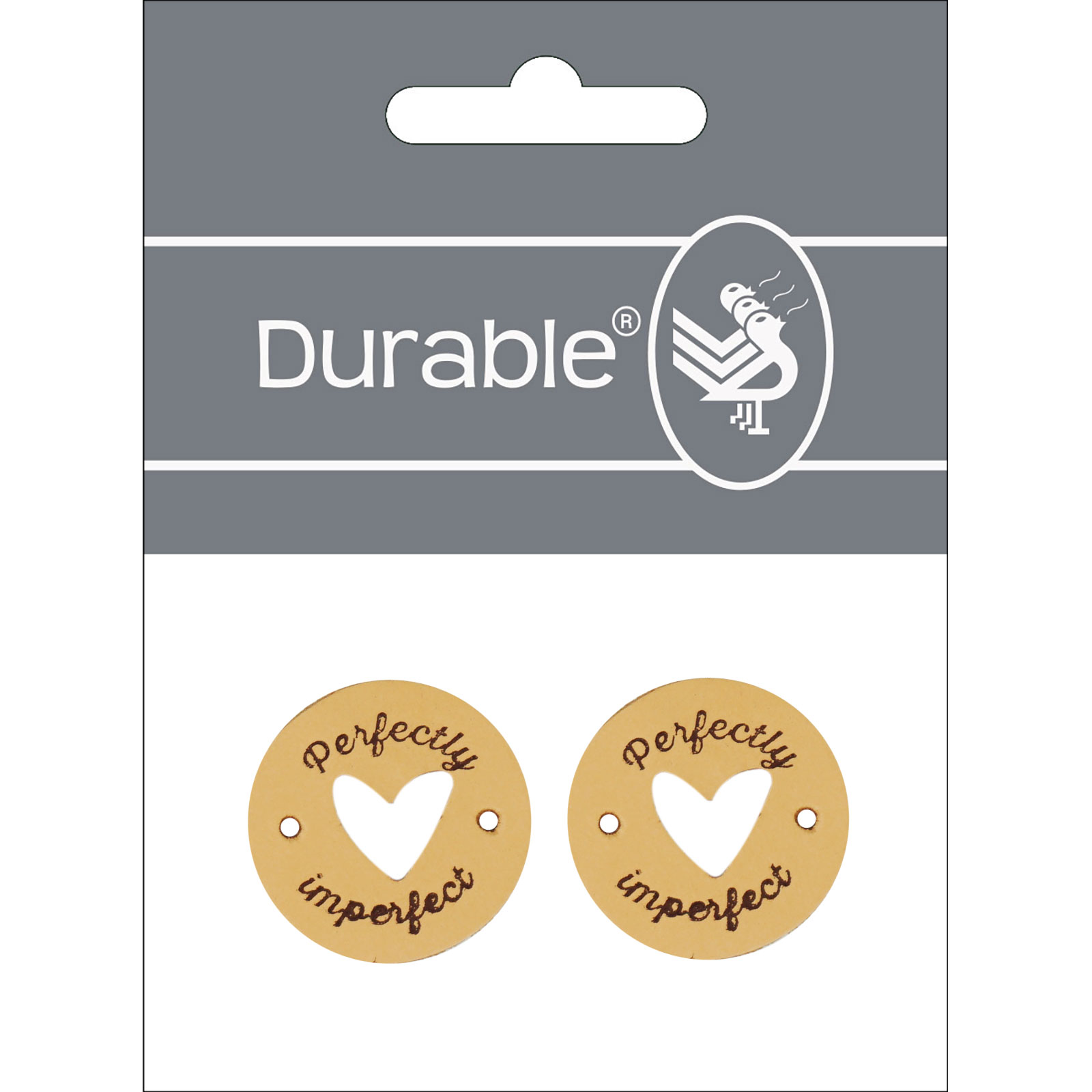 Durable 020.1336 leren label Perfectly imperfect, 24mm - Kleur 001