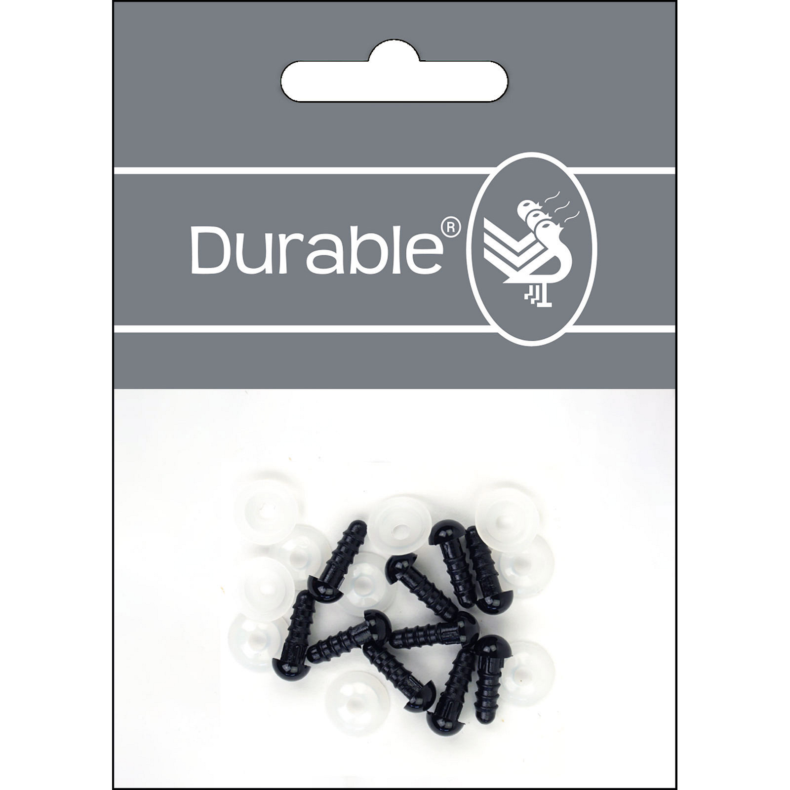 Durable Veiligheidsogen 6 mm, 10 stuks op kaart = 5 paar - Kleur 000