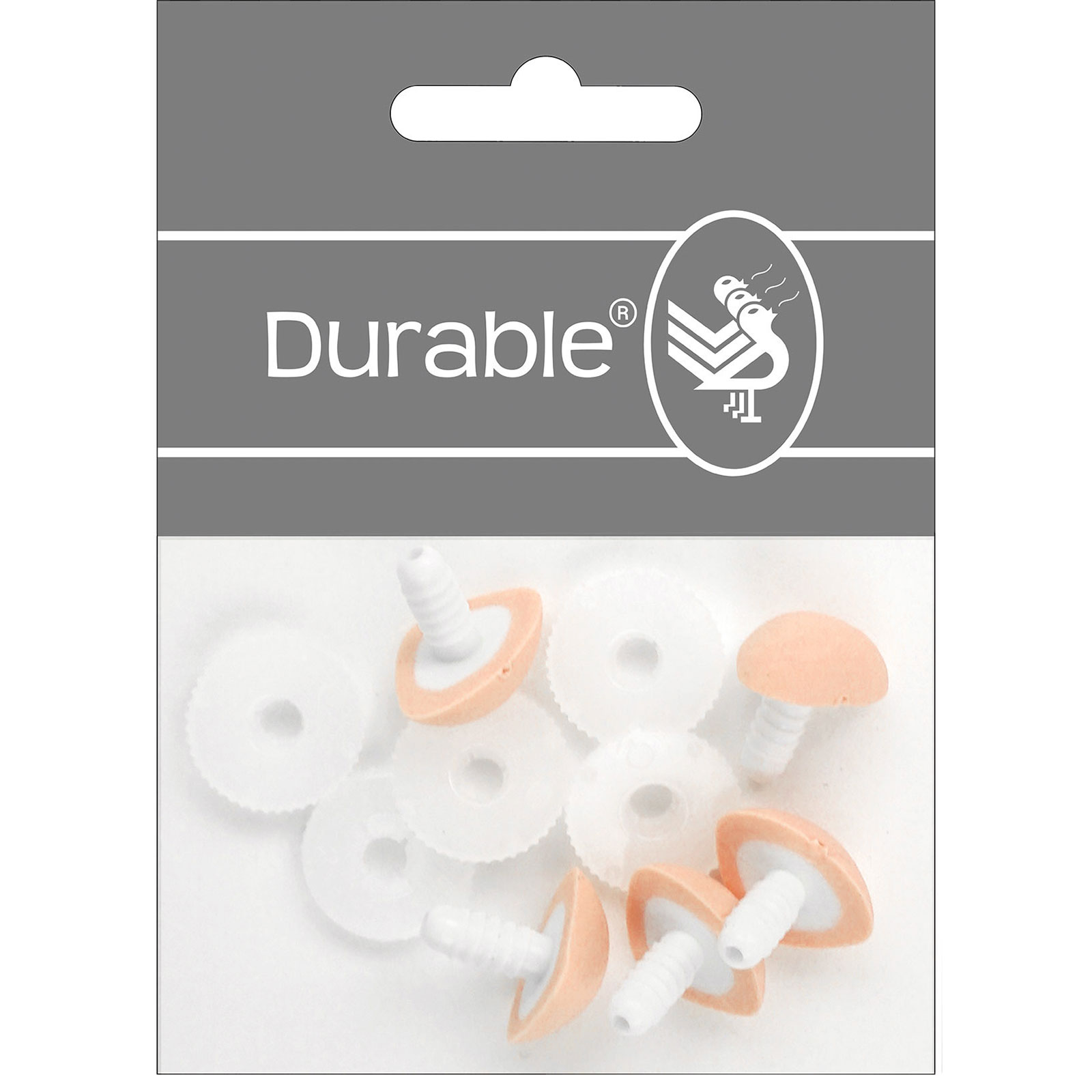 Durable Veiligheidsneus soft 18 mm zalmroze kaart à 5 stuks - Kaart