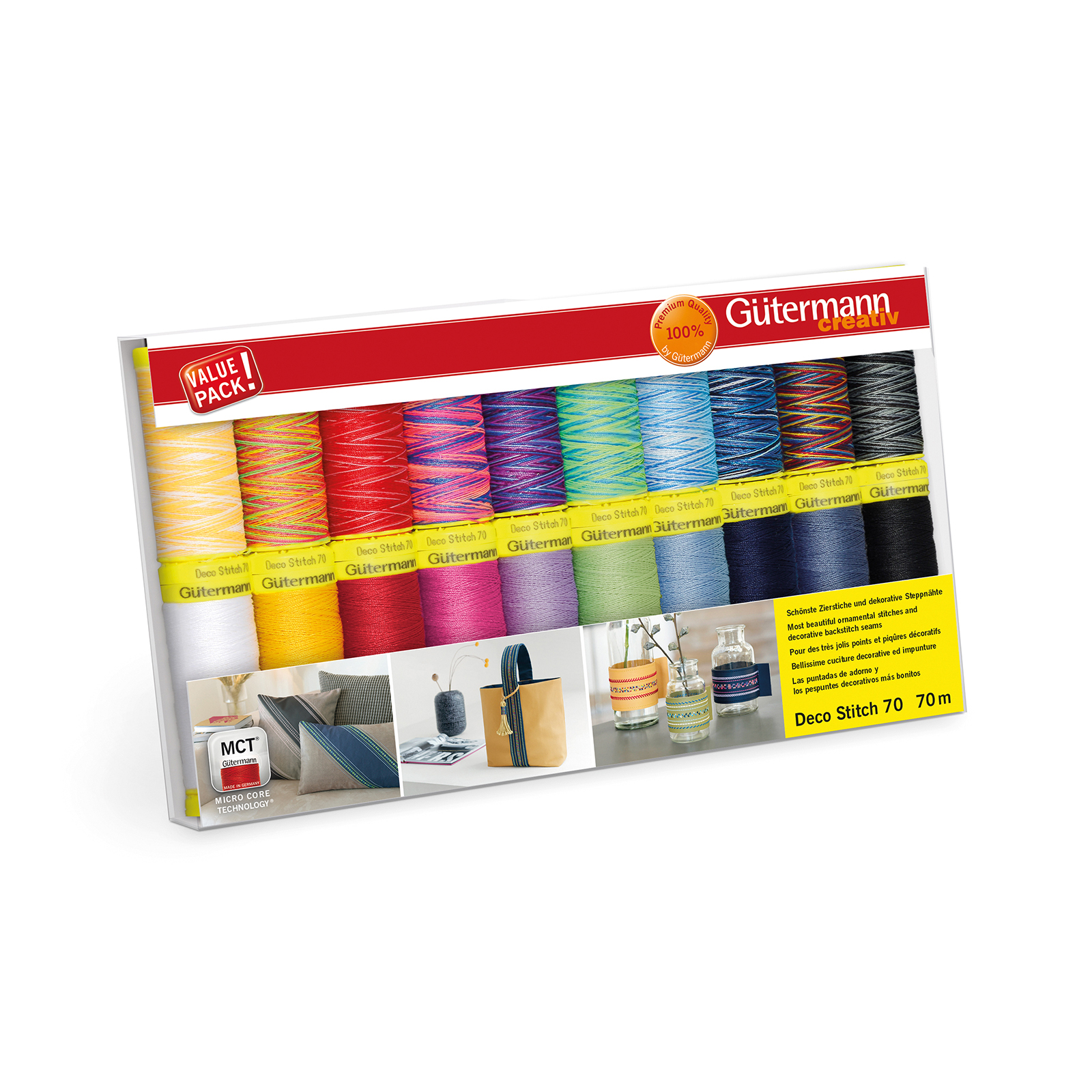 Gütermann 702165 Naaigarenset met 20 spoelen Deco Stitch 70 mtr - Kleur 1