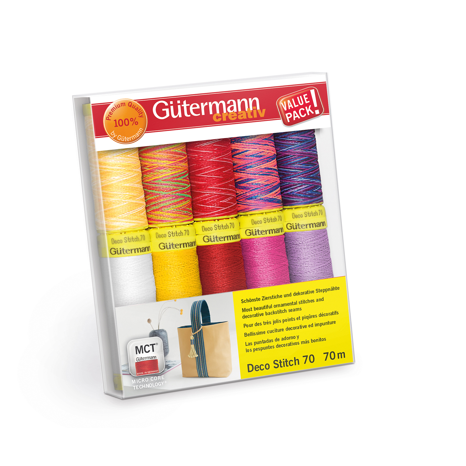 Gütermann 702166 Naaigarenset met 10 spoelen Deco Stitch 70 mtr - Kleur 1