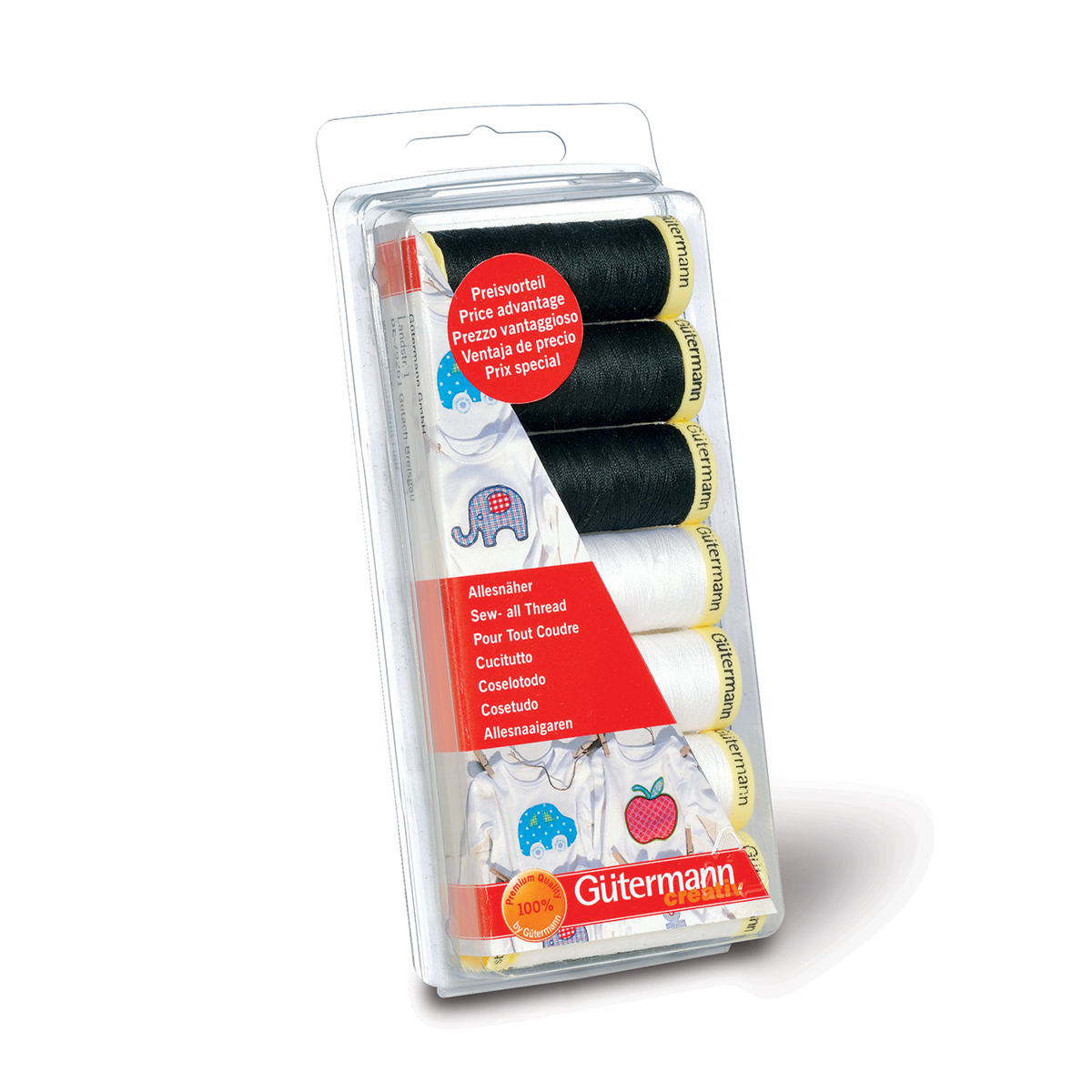 Gütermann 731110 Naaigarenset met 7 conen allesnaaigaren 100 meter - Kleur 1