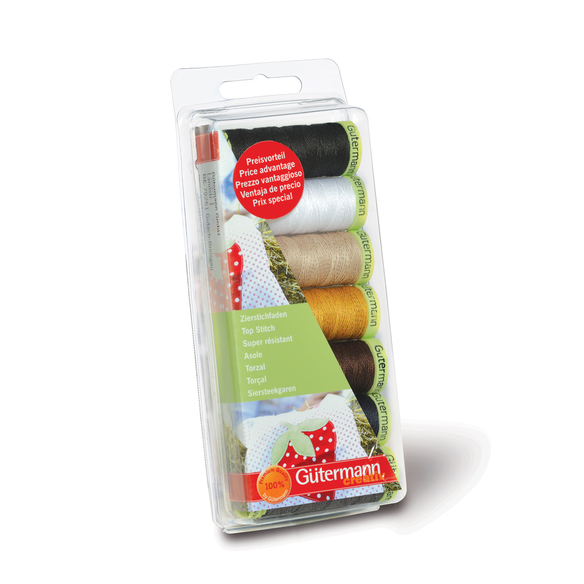 Gütermann 731153 Naaigarenset met 7 conen Siersteekgaren 30 meter - Kleur 1