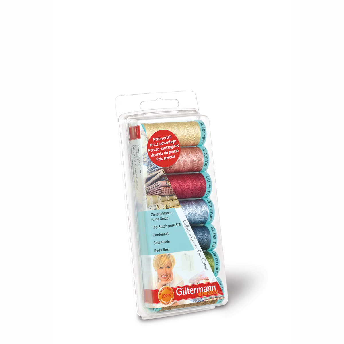 Gütermann 731196 Naaigarenset Vero's World zijde 30 meter 7 klosjes - Kleur 1