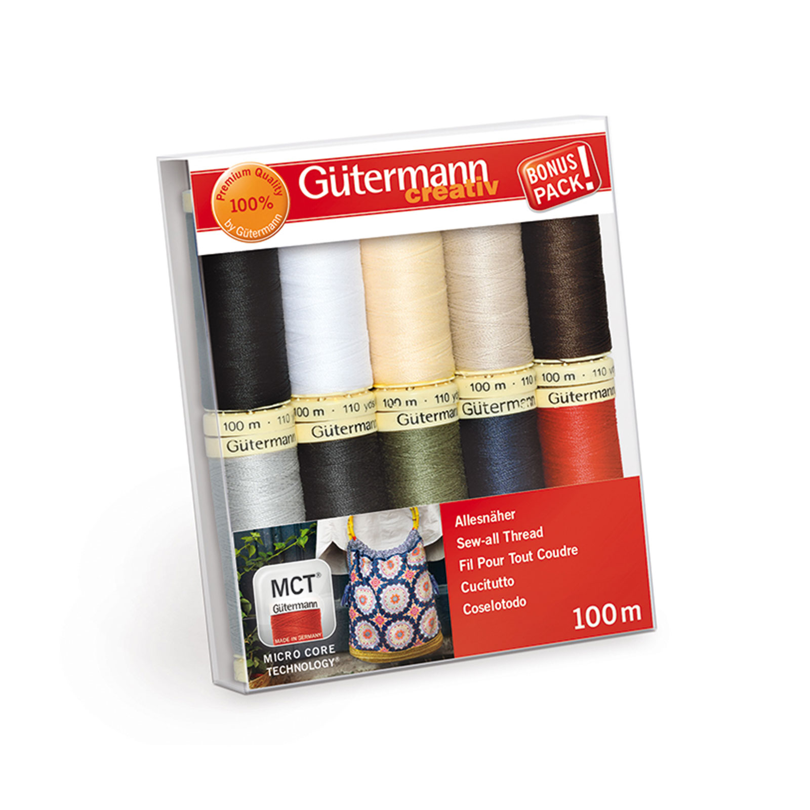 Gütermann 734006 Naaigarenset met 10 conen allesnaaigaren 100 meter - Kleur 1