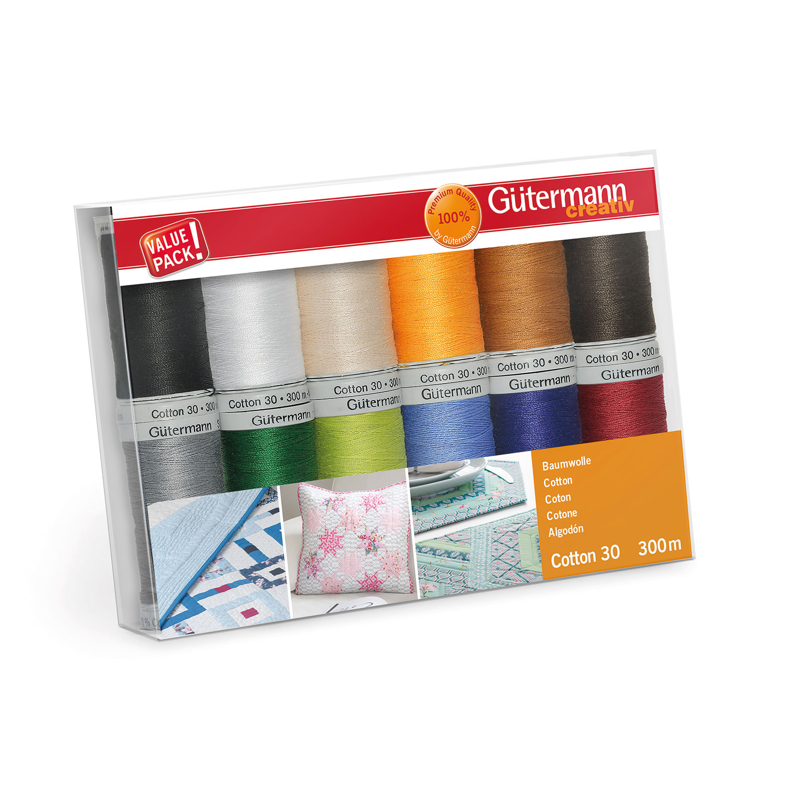 Gütermann 734023 machineborduurgarenset met 12 conen katoen dikte 30 - Kleur 1