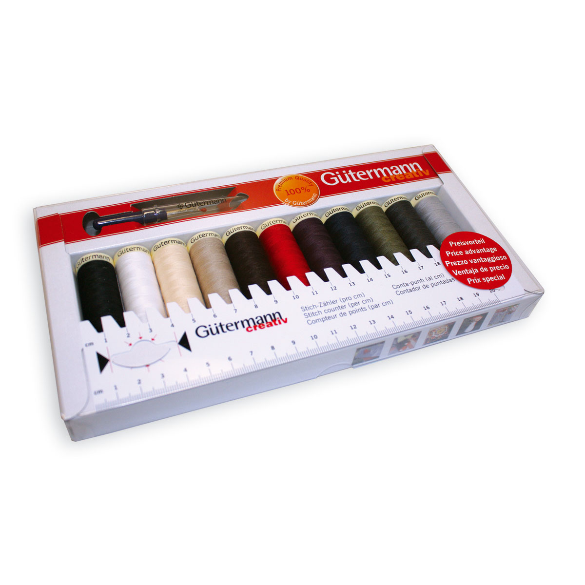 Gütermann 734578 Naaigarenset 11 conen allesnaaigaren+zoomlat+tornmes - SET